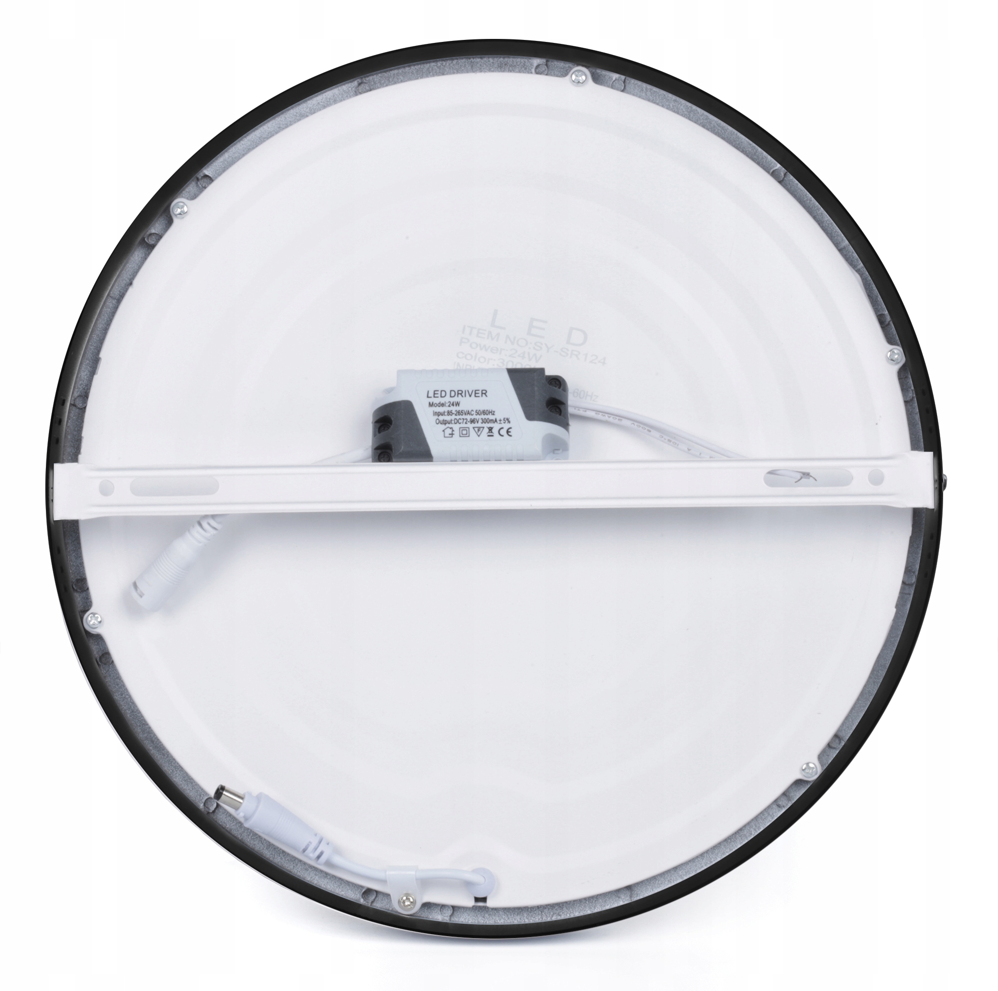 Plafon okrągły Interlook 28 x 2,7 cm czarny