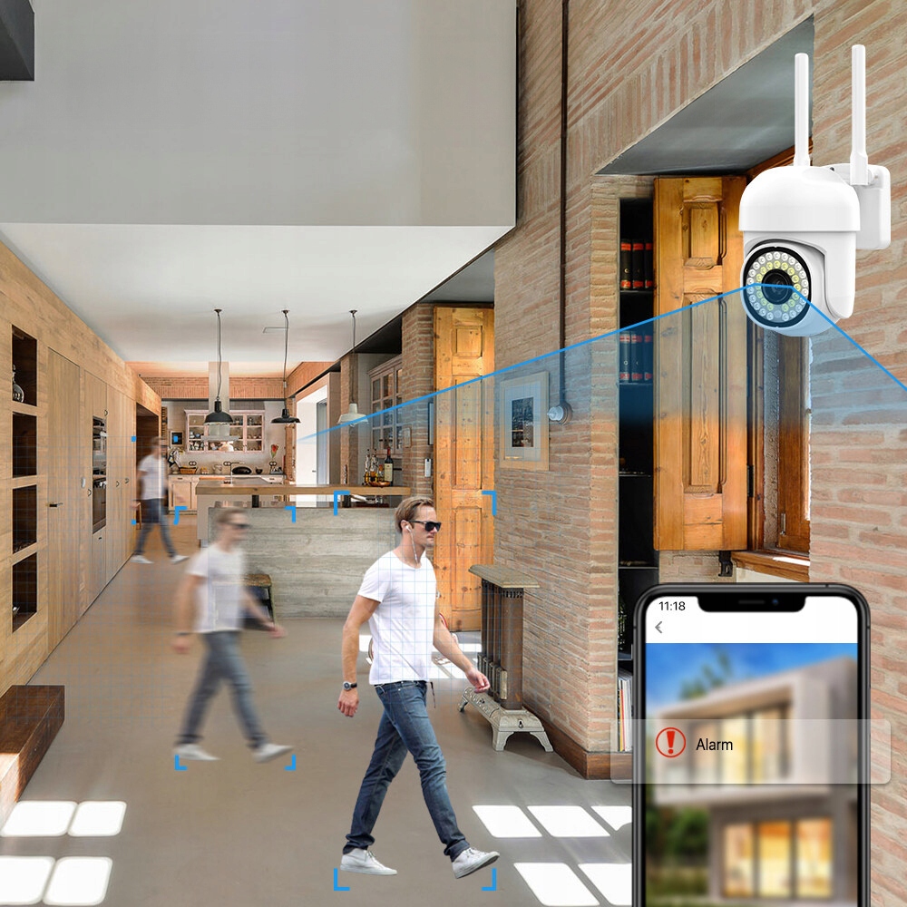 KAMERA WIFI IP SMART ZEWNĘTRZNA OBROTOWA FULL HD 2MP 1080p ZOOM 4x DETEKCJA