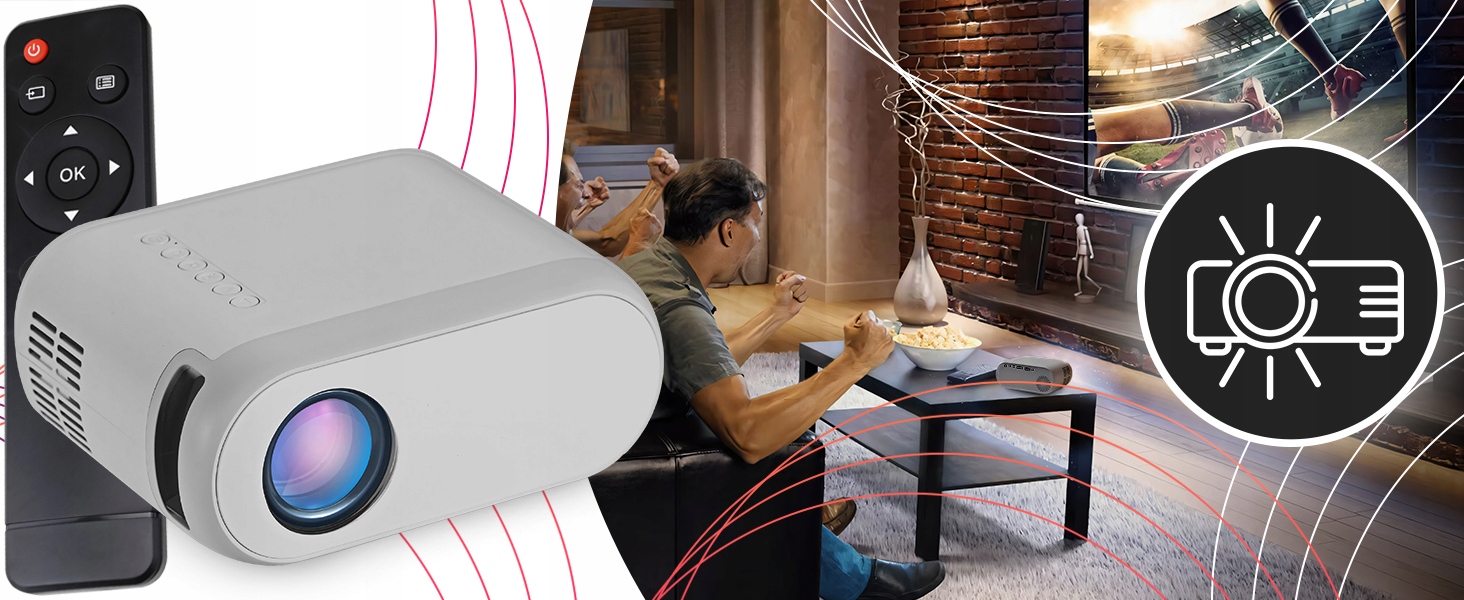 Projektor LCD Retoo ER1160 srebrny