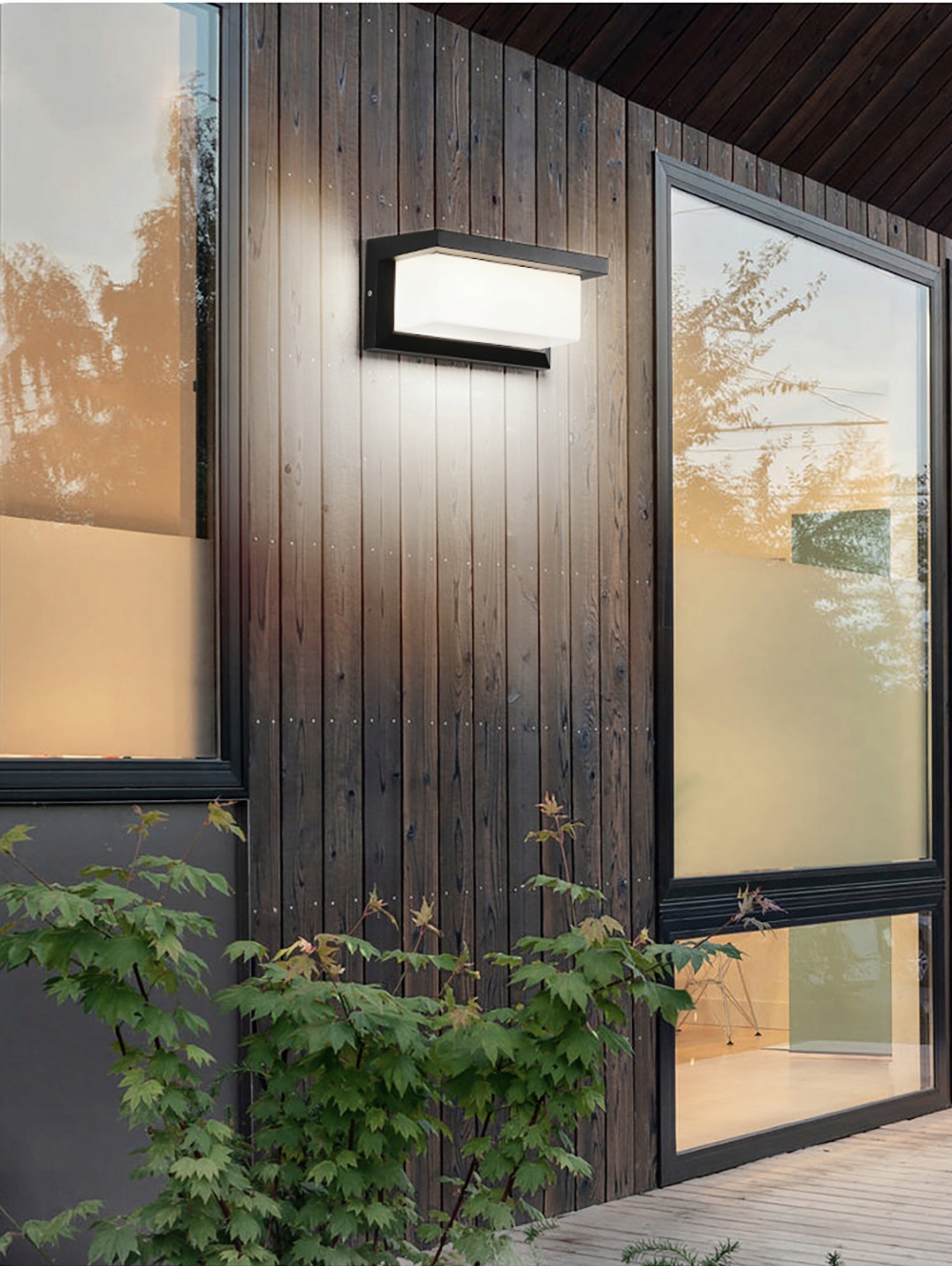 Kinkiet ogrodowy Interlook biały, czarny zintegrowane źródło LED 12 W