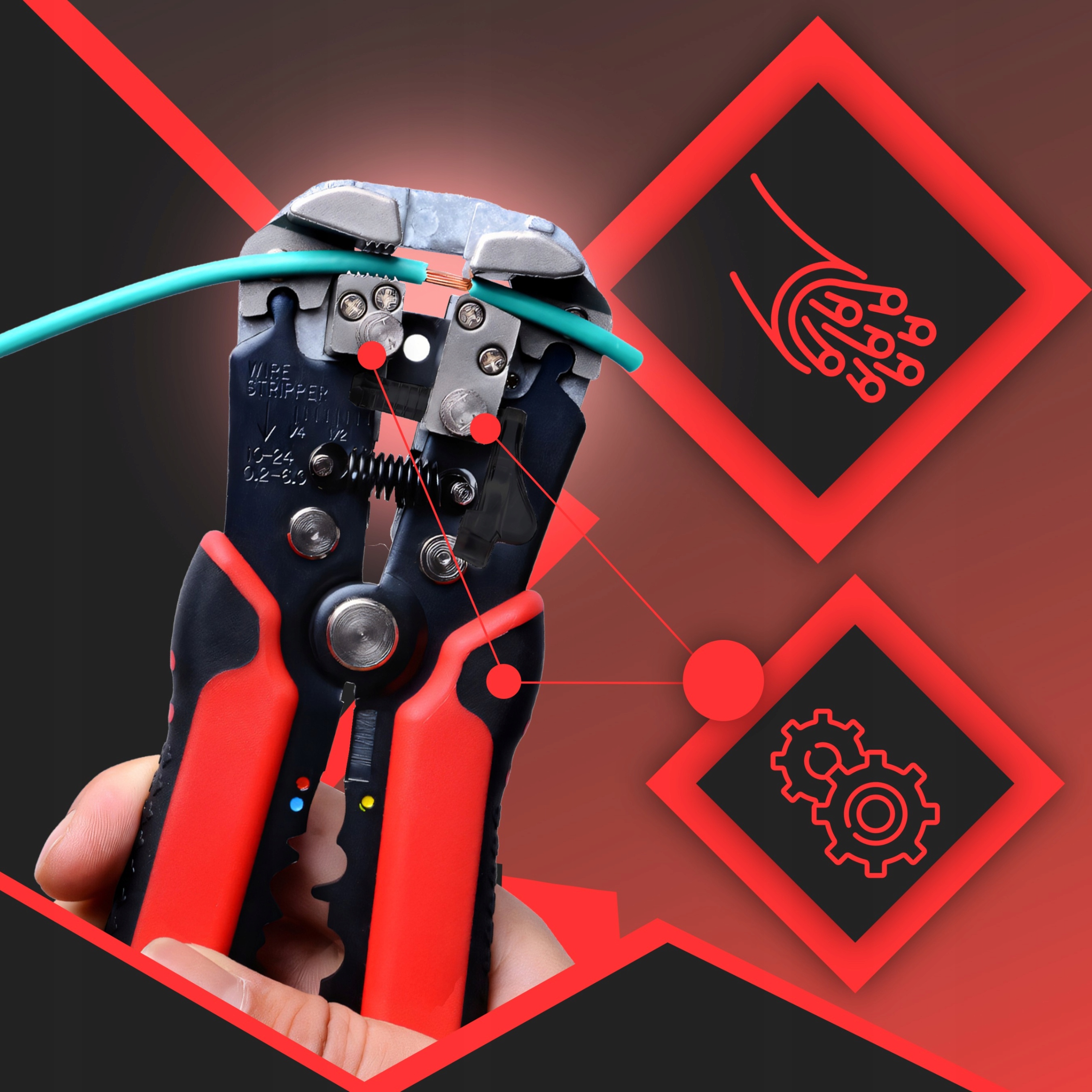 Ściągacz izolacji RETOO M095 0,2 mm² - 6 mm²