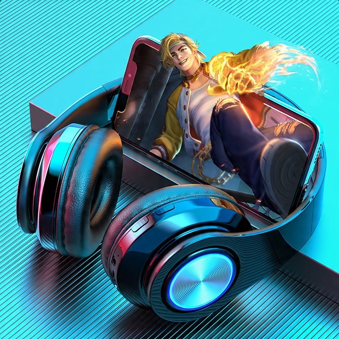 Słuchawki bezprzewodowe nauszne Arsa Go B39 Bluetooth czarne