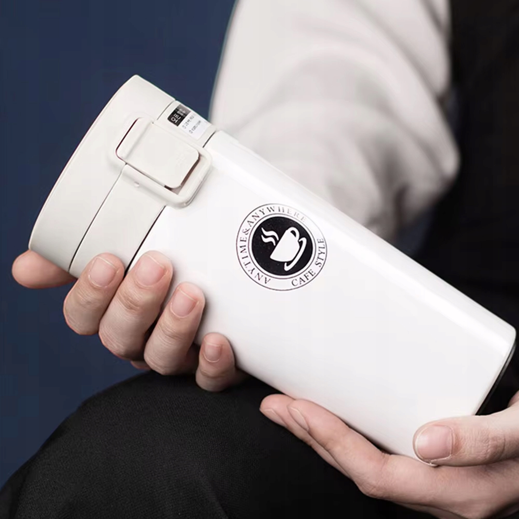 KUBEK TERMICZNY TURYSTYCZNY TERMOS 380ML BIDON NA KAWĘ HERBATĘ CIEPŁO ZIMNO