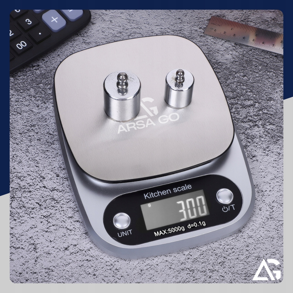 Waga kuchenna ARSA GO 0.1g NA BATERIE GRAM UNCJA KARAT GRAM TARA 5 kg