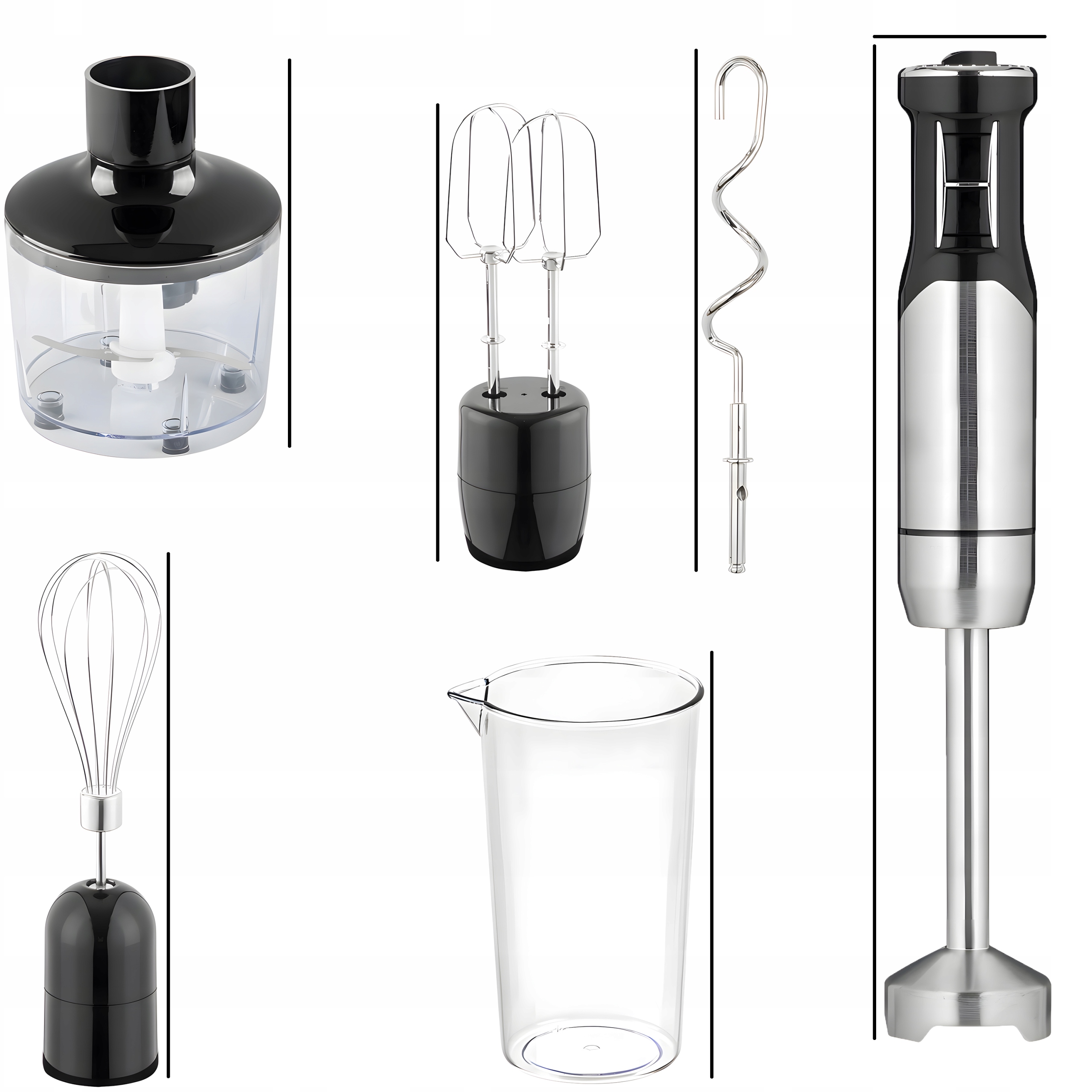 Blender ręczny Retoo Bledner OR1106 1200 W srebrny/szary