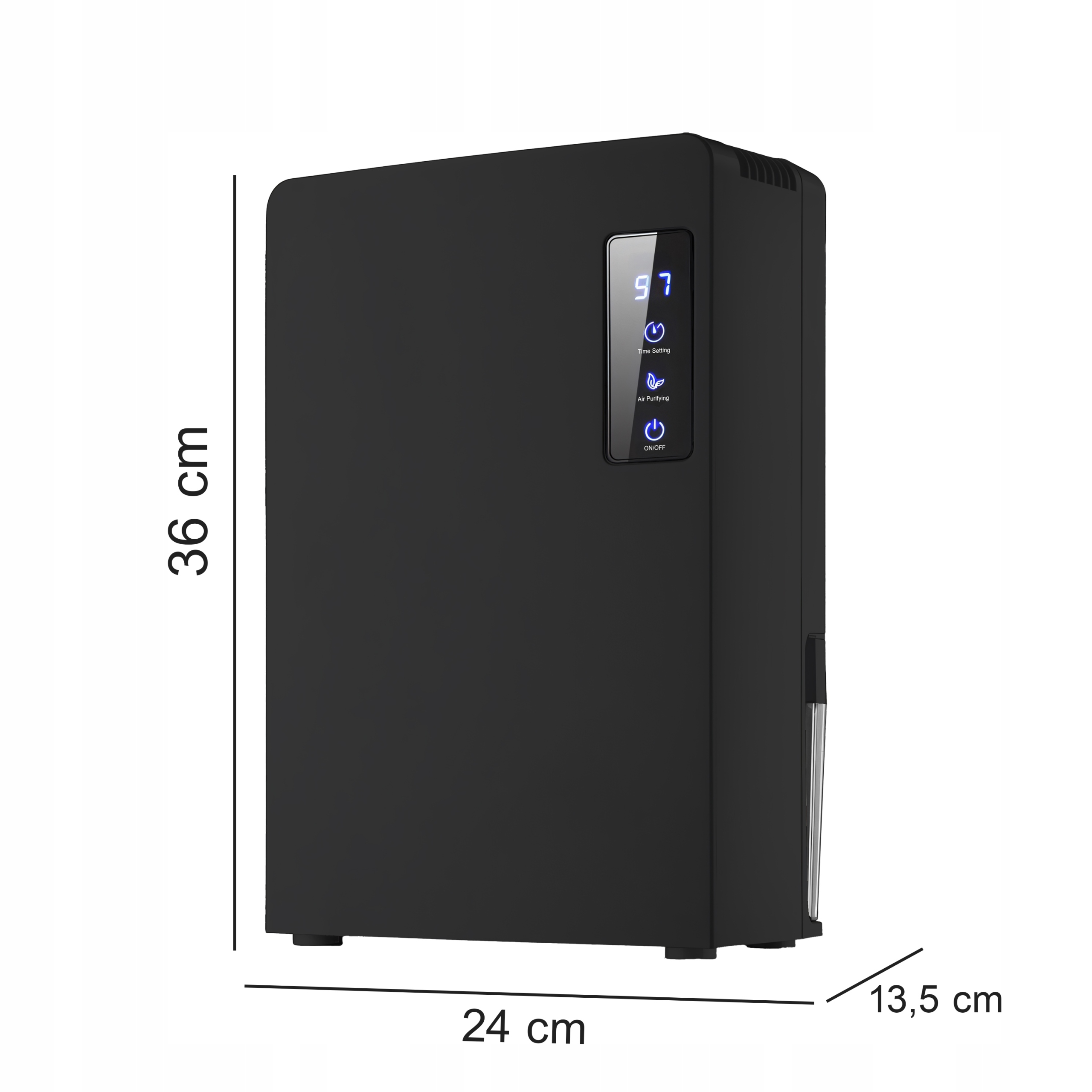 OSUSZACZ POWIETRZA POCHŁANIACZ WILGOCI 2200ml TIMER LCD LED CICHY WYDAJNY