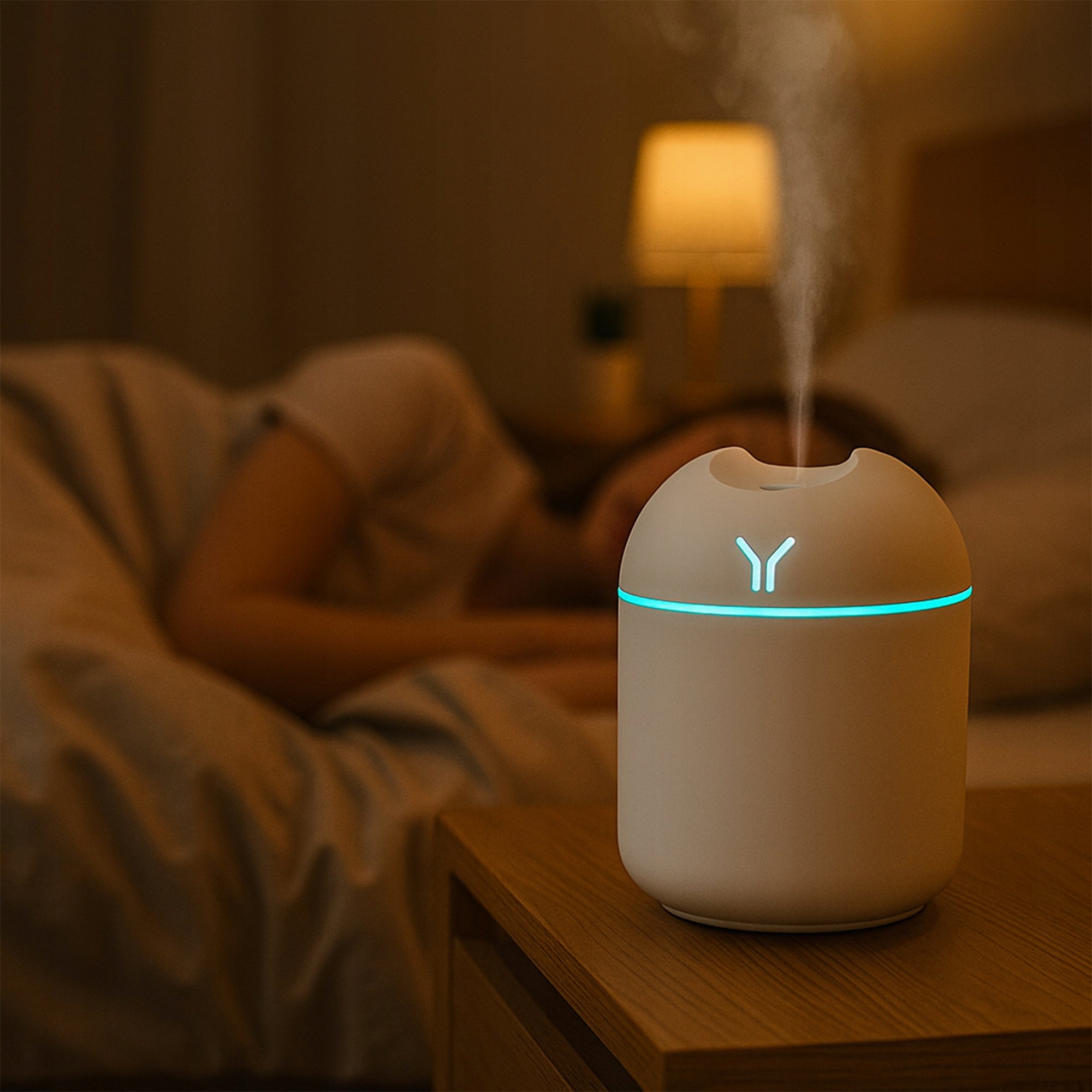 NAWILŻACZ POWIETRZA DYFUZOR ZAPACHOWY AROMATERAPIA USB 250ML