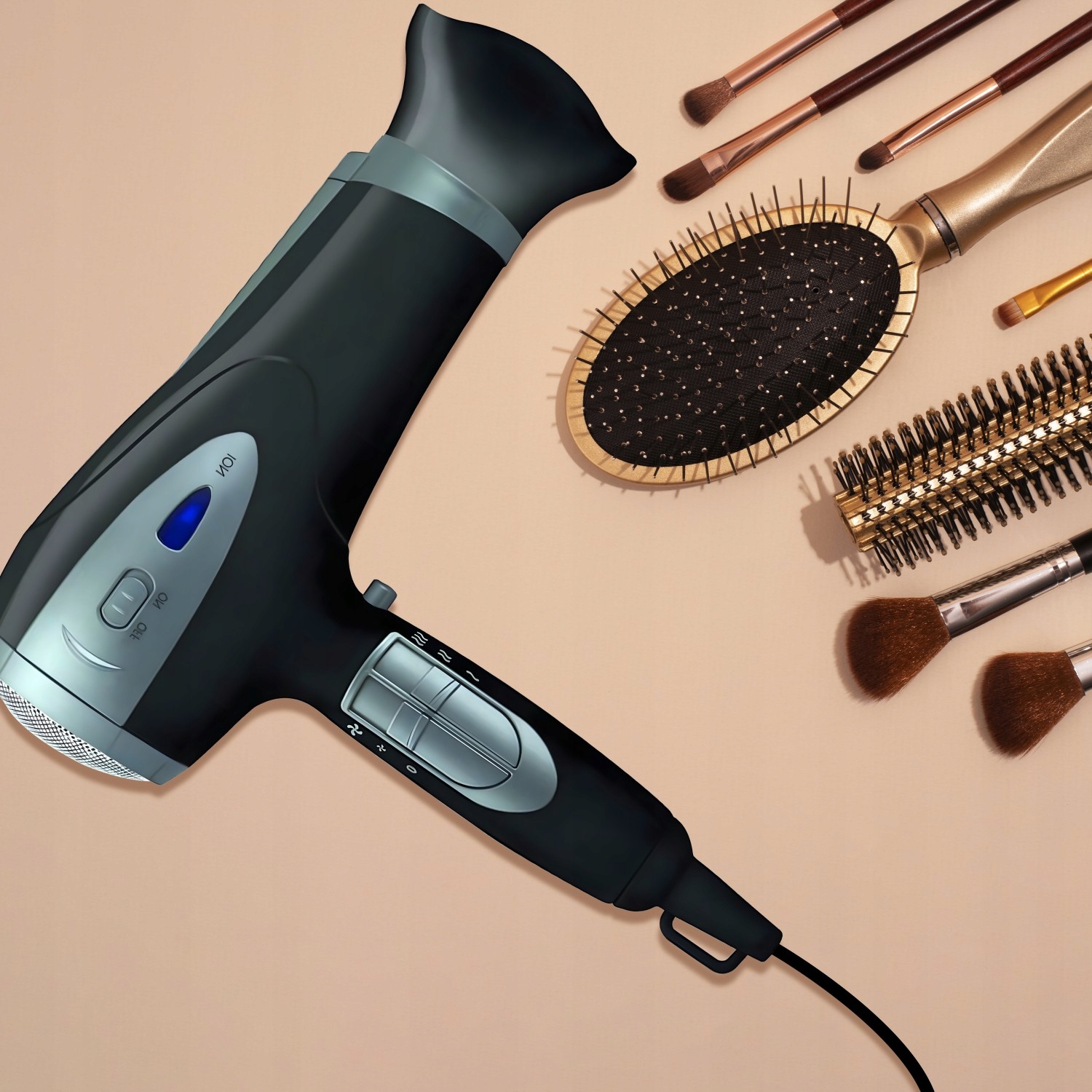 SUSZARKA DO WŁOSÓW 5w1 2000W JONIZACJA DYFUZOR KONCENTRATOR ZIMNY NAWIEW