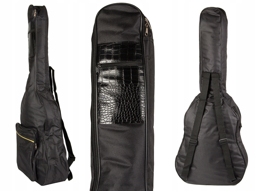 POKROWIEC NA GITARĘ KLASYCZNĄ AKUSTYCZNĄ Z KIESZENIAMI SZELKI UCHWYT GITARA