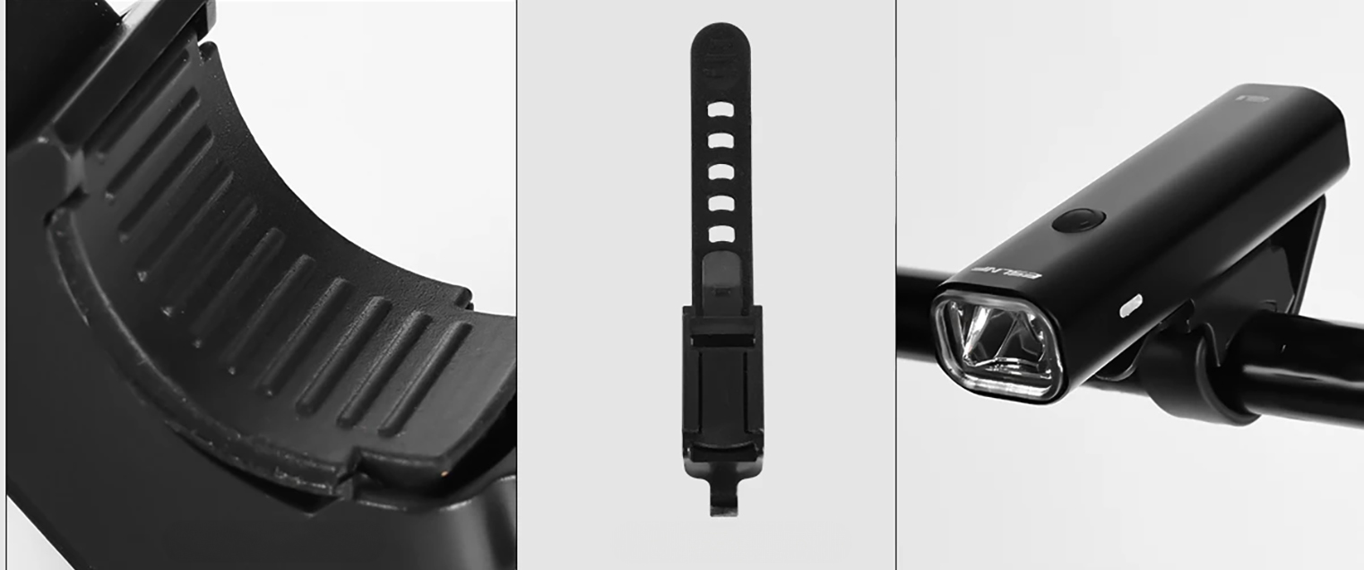 MOCNA LAMPKA ROWEROWA OŚWIETLENIE LED NA ROWER 400lm 2000mAh ODCIĘCIE ALU