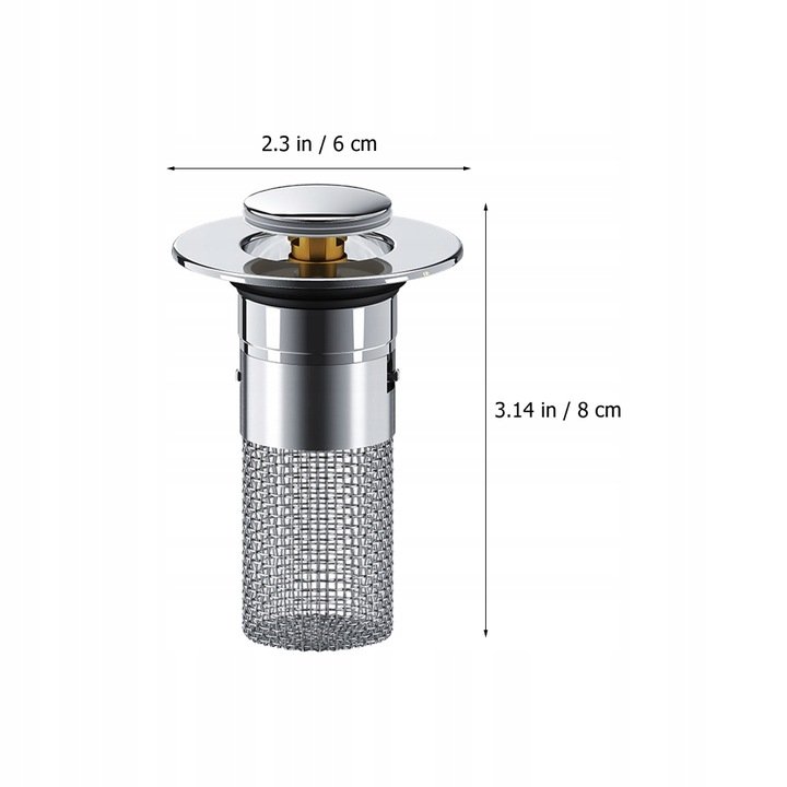 KOREK Z SITKIEM DO ZLEWU ZLEWOZMYWAKA DO KUCHNI UMYWALKI ŁAZIENKOWY SYFON