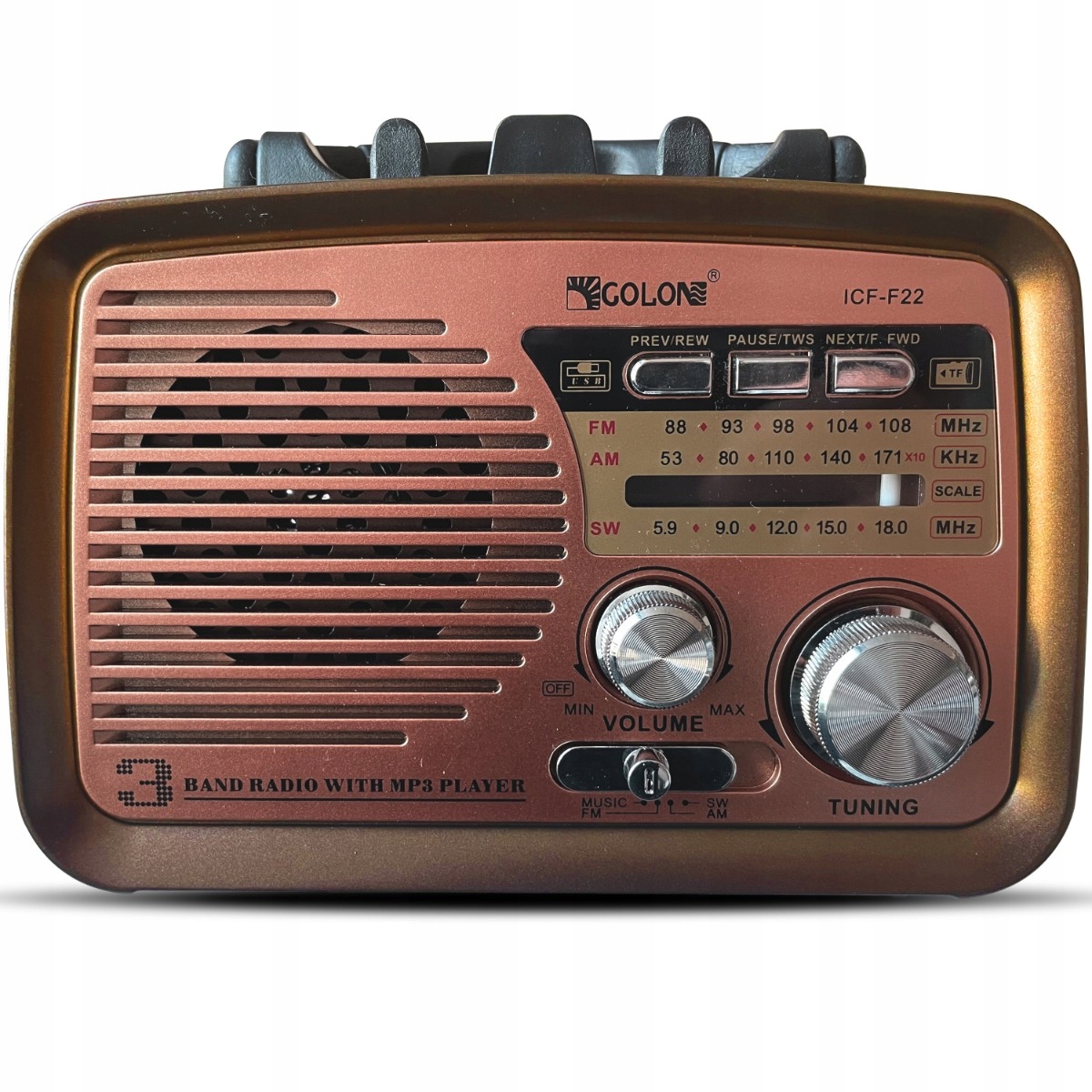 Radio baterie AM RETOO E972-2