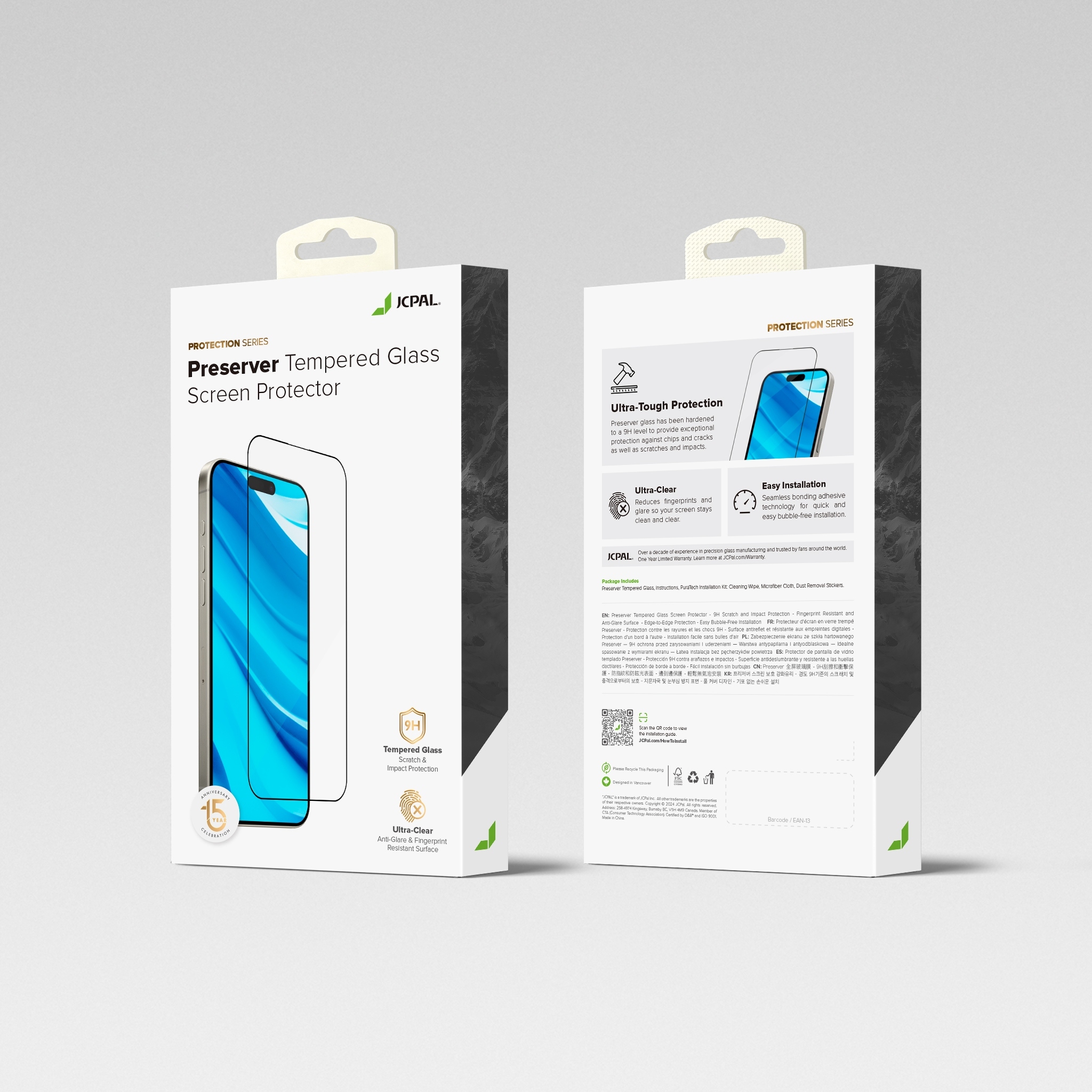 Szkło Hartowane do Apple iPhone 16 Pro JCPAL Preserver na Cały Ekran