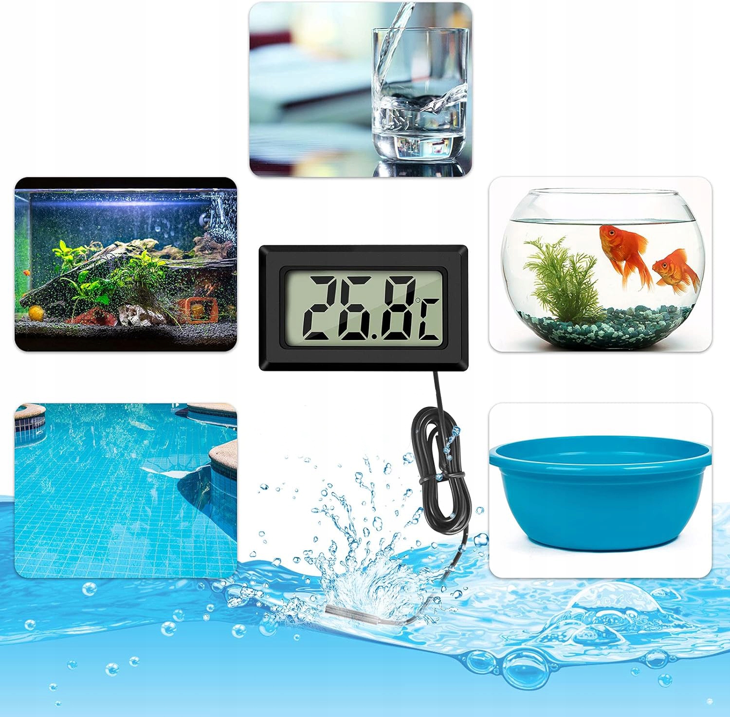 Termometr Interlook KTM-050 czarny