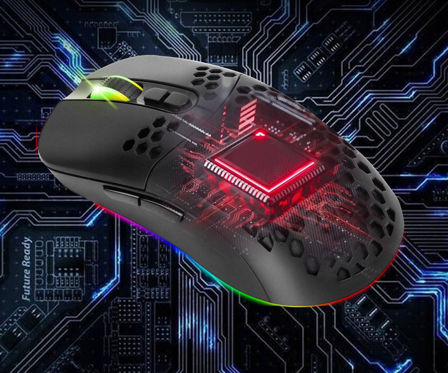 Myszka bezprzewodowa KOMPUTEROWA RGB 7 PRZYCISKÓW DO GIER sensor optyczny