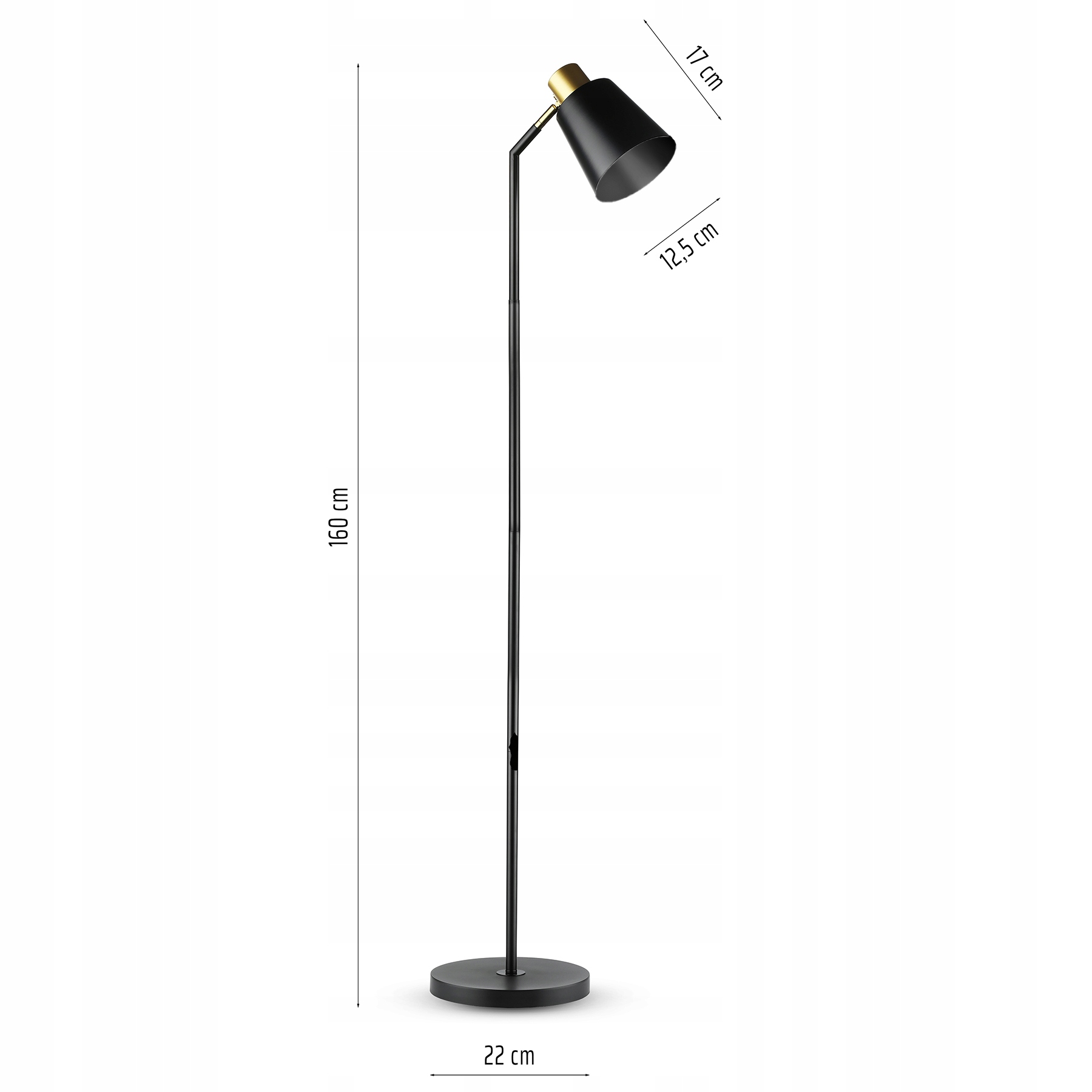 Lampa podłogowa Interlook modern E27 60 W czarny, żółty