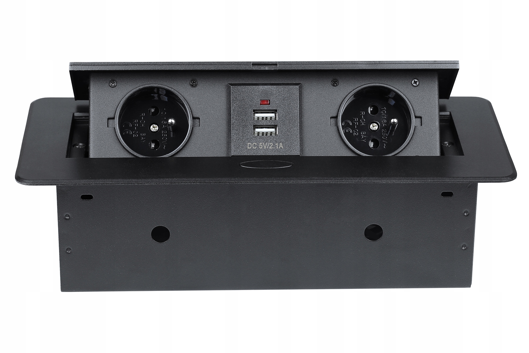 Gniazdo, Listwa Elektryczne, USB blatowe Interlook czarny