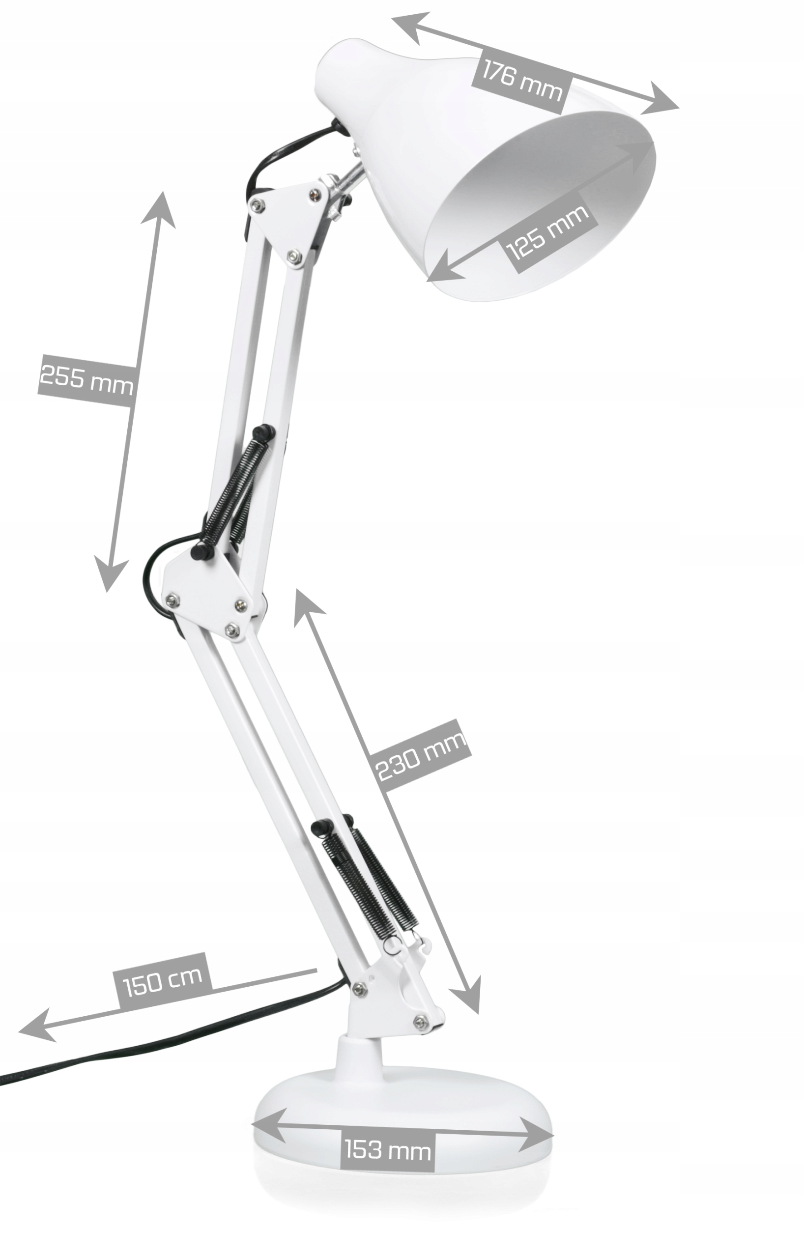 Lampka biurkowa Interlook Modern biały moc do 40 W