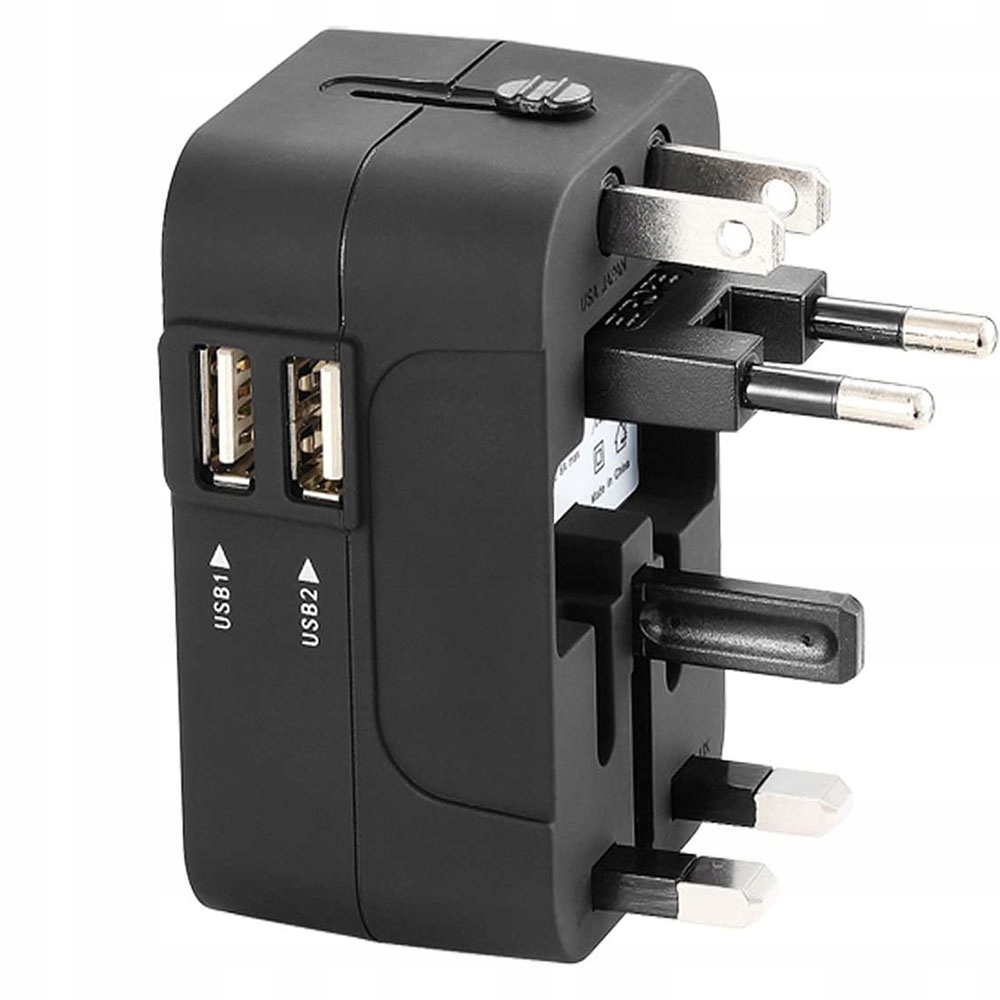 PRZEJŚCIÓWKA ŚWIAT ADAPTER GNIAZDKA USA UK EU USB