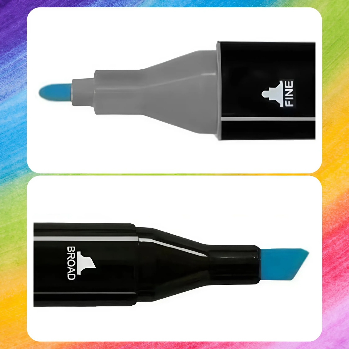 MARKERY ALKOHOLOWE 100 SZT Flamastry Mazaki Pisaki Dwustronne Pro + TORBA