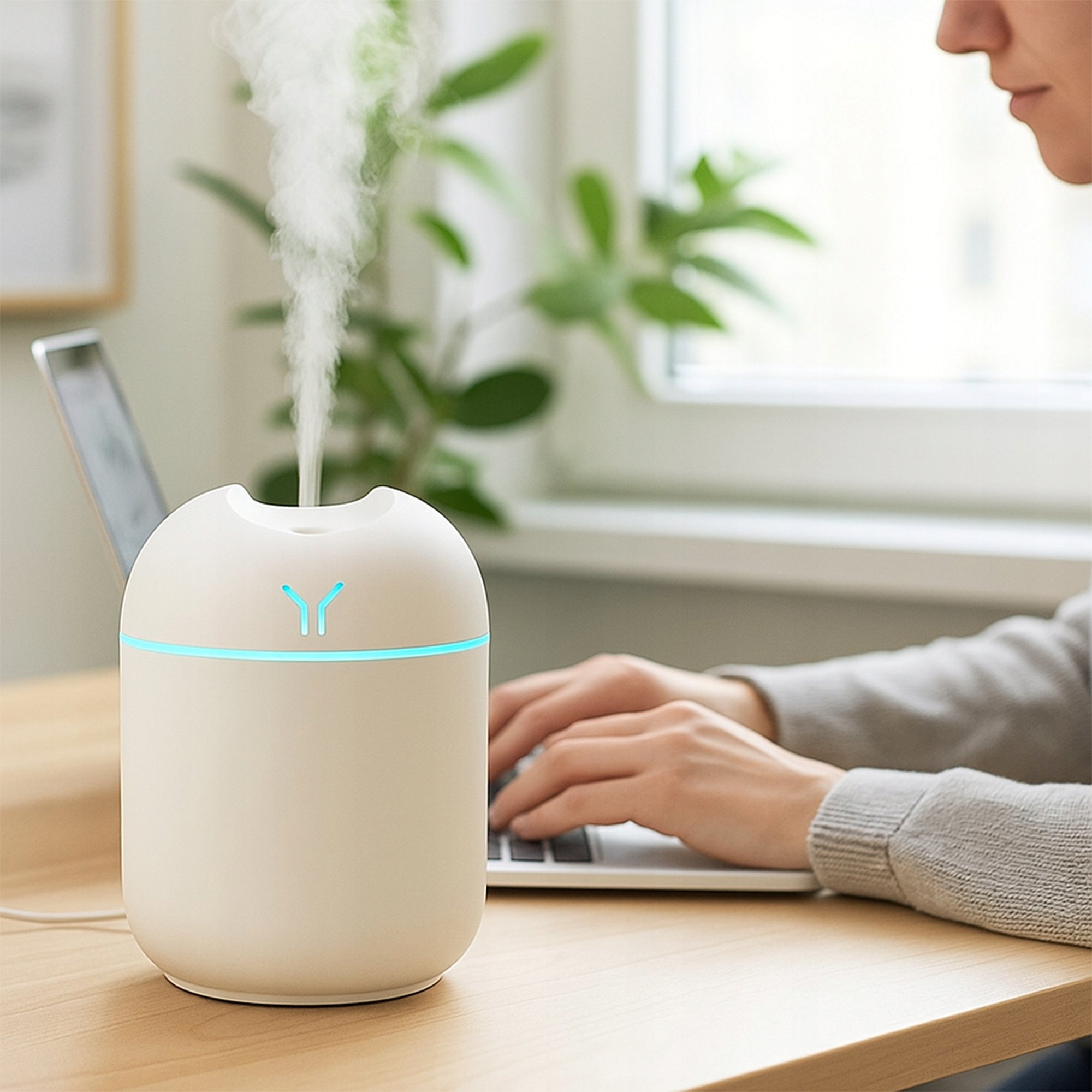 NAWILŻACZ POWIETRZA DYFUZOR ZAPACHOWY AROMATERAPIA USB 250ML