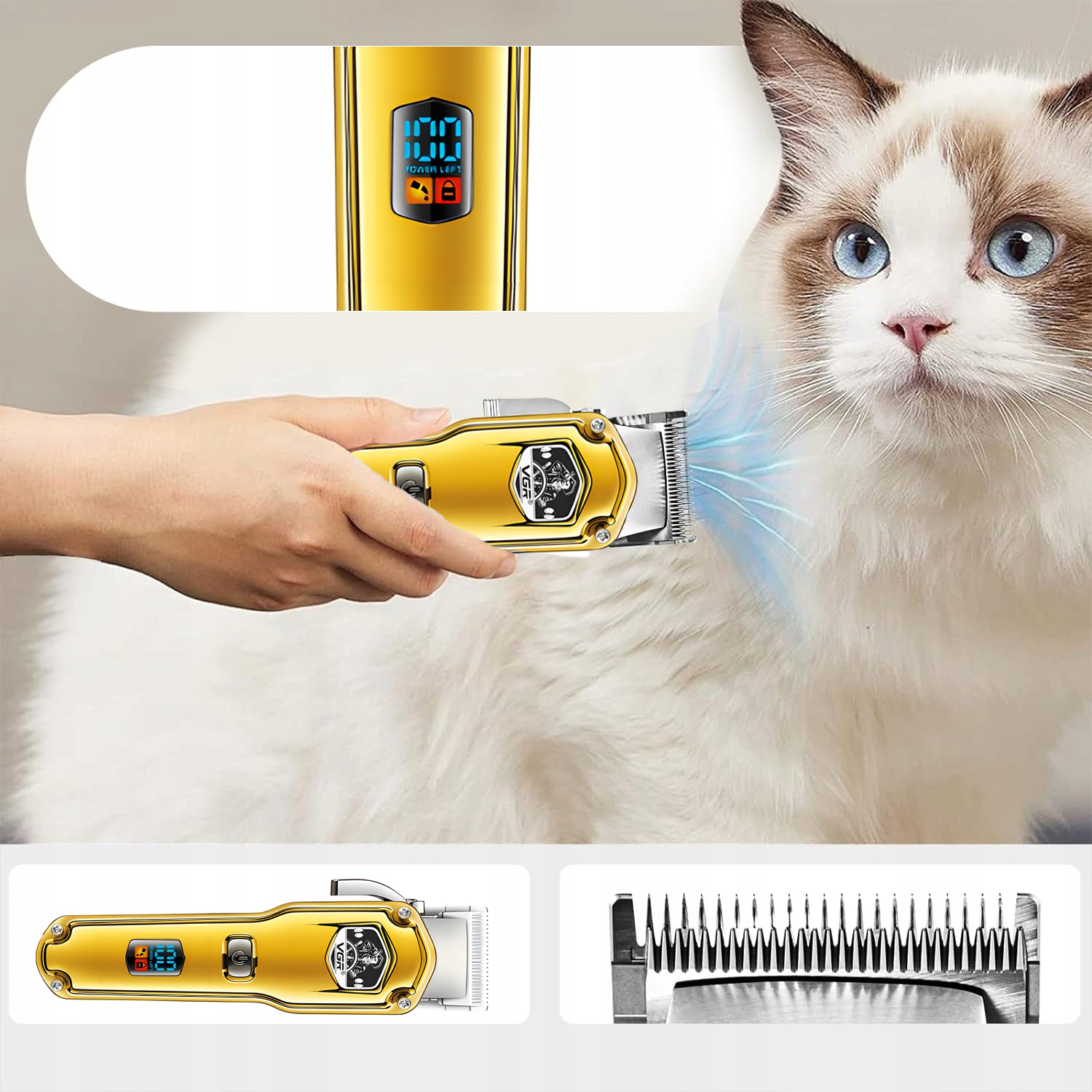 Mocna Maszynka do Strzyżenia Psa Psów Zwierząt Profesjonalna STALOWA