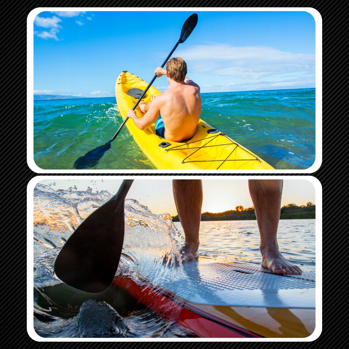 SKŁADANE WIOSŁO KAJAKOWE DO DESKI SUP 2w1 REGULOWANE 4-CZĘŚCIOWE 229CM