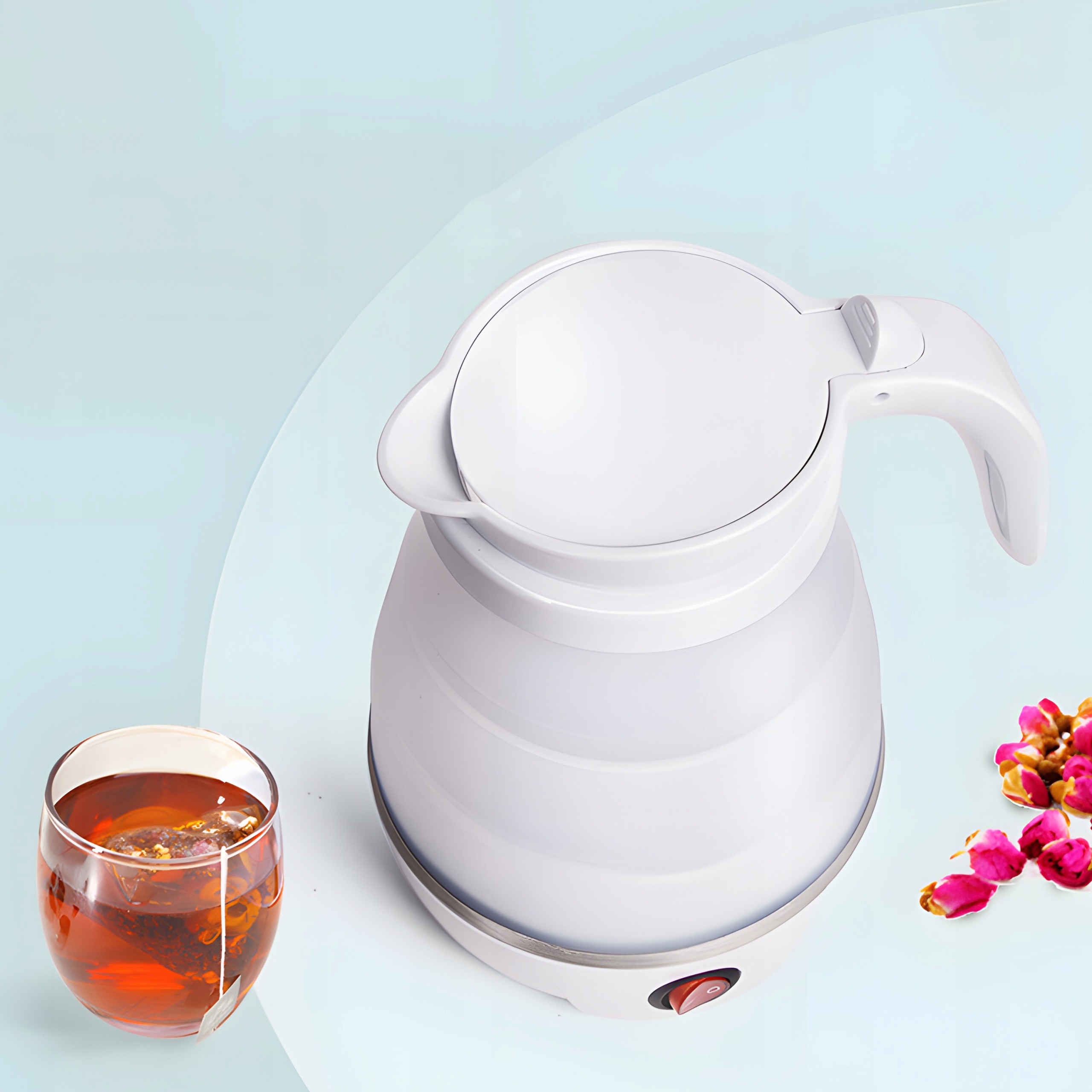 Czajnik elektryczny RETOO składany turystyczny 750 W 0,6 l biały