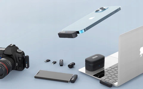 Mikrofon Bezprzewodowy TDS9 3w1 Bluetooth Lightning USB-C USB-A 2.4G