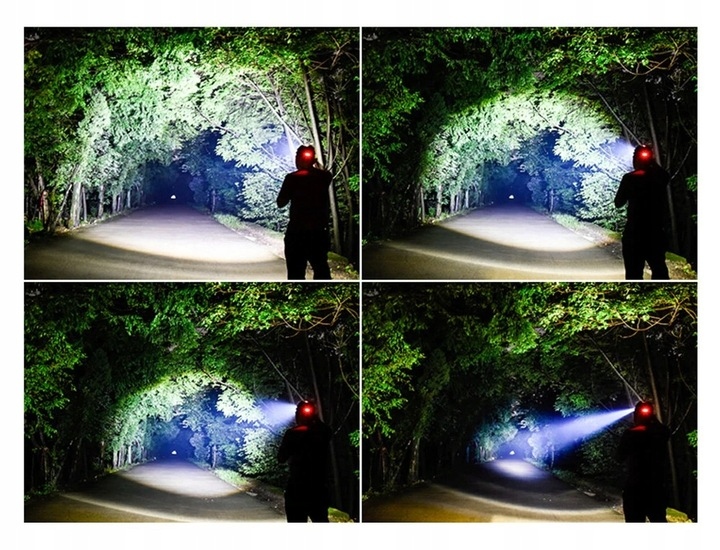 MOCNA LATARKA CZOŁOWA AKUMULATOROWA 3x LED CREE XM L T6 CZOŁÓWKA NA GŁOWĘ