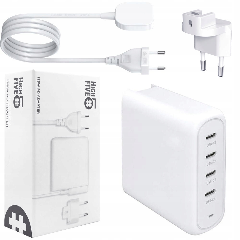 ŁADOWARKA DO KILKU URZĄDZEŃ HI5 135W PD ADAPTER 4X