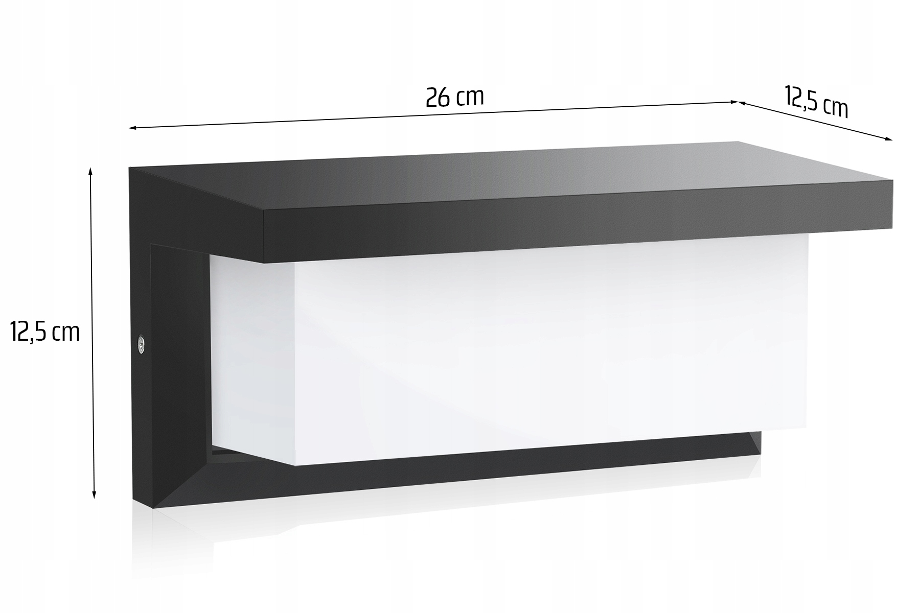 Kinkiet ogrodowy Interlook biały, czarny zintegrowane źródło LED 12 W