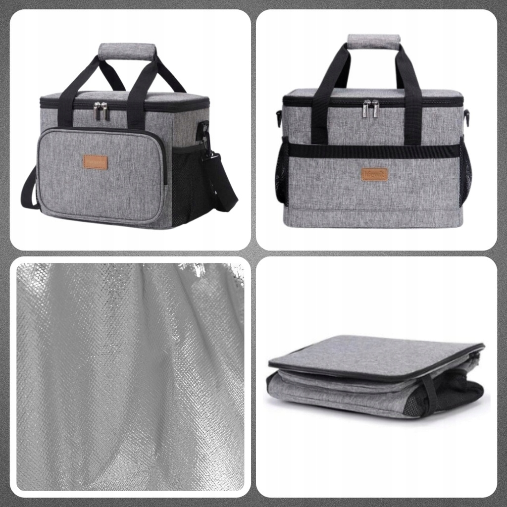 Torba termiczna MEMFLOW Torba termiczna 18L termoizolacyjna szary 18 l