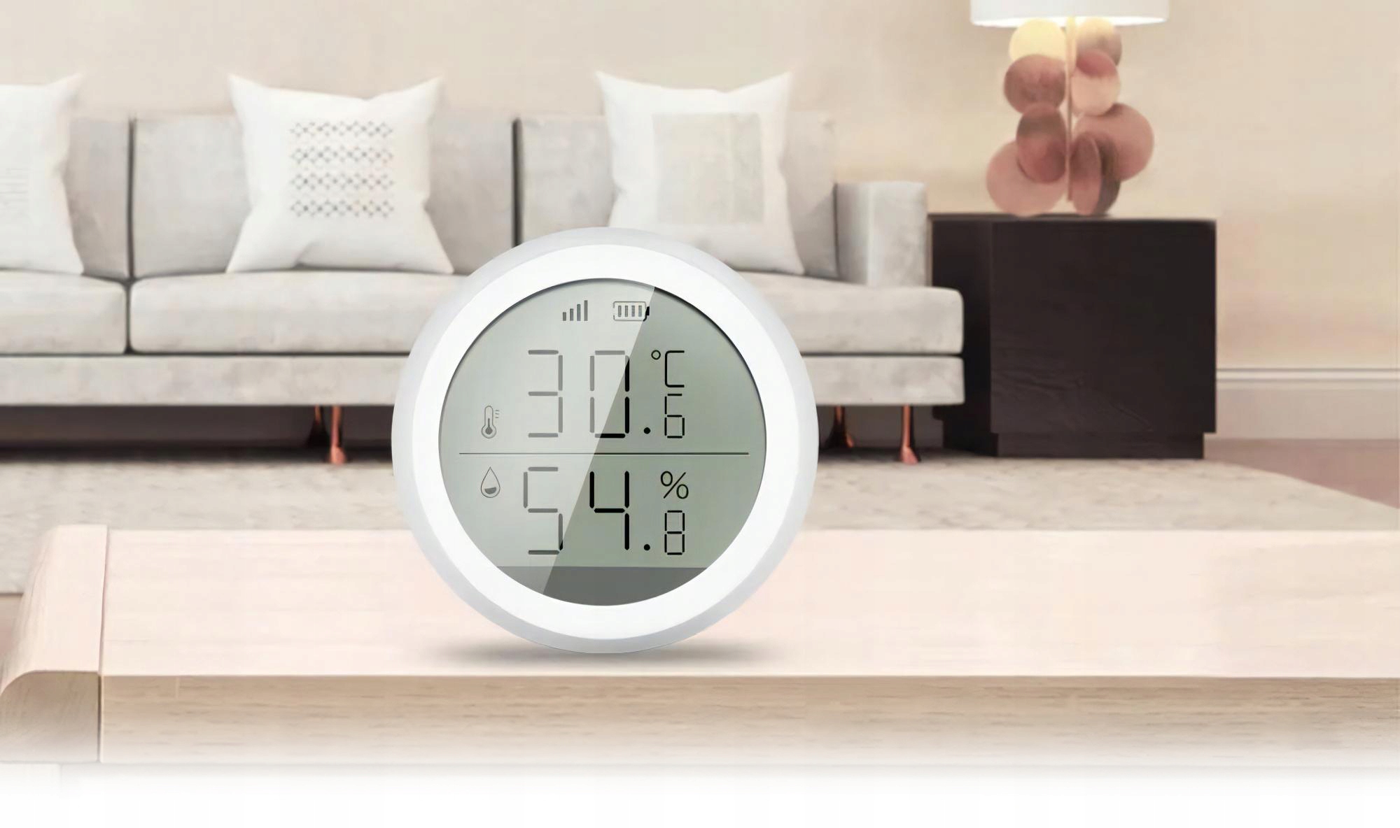 Czujnik Temperatury i Wilgotności ZigBee TUYA LCD Smart Life Dom Higrometr