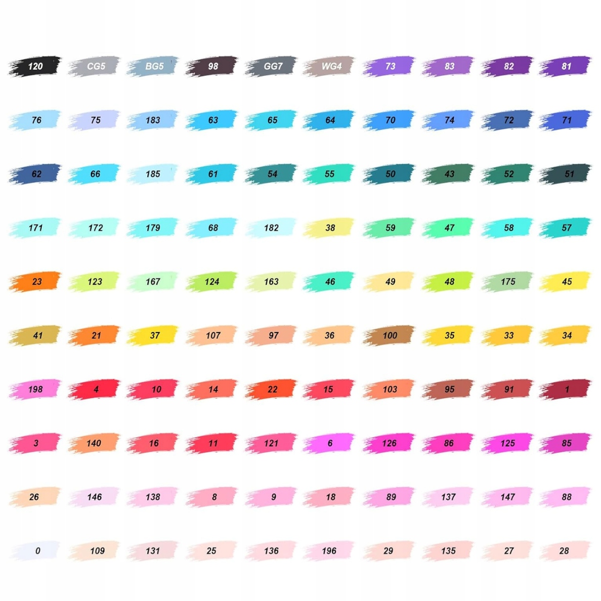 MARKERY ALKOHOLOWE 100 SZT Flamastry Mazaki Pisaki Dwustronne Pro + TORBA