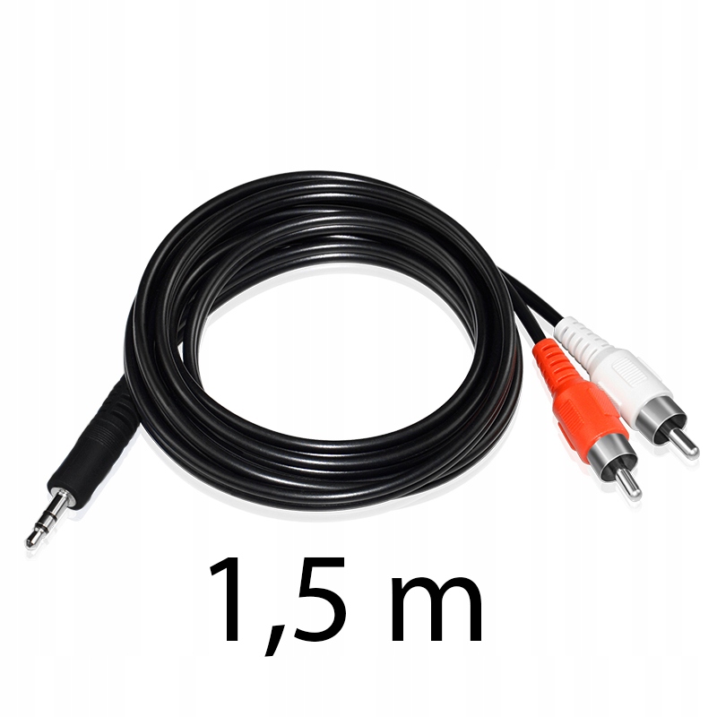 Kabel RETOO 3,5 mm minijack (3,5 mm) - 2x RCA (cinch) 1,5 m