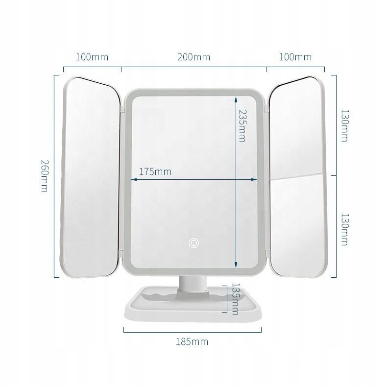 Lusterko stojące biały ARSA GO