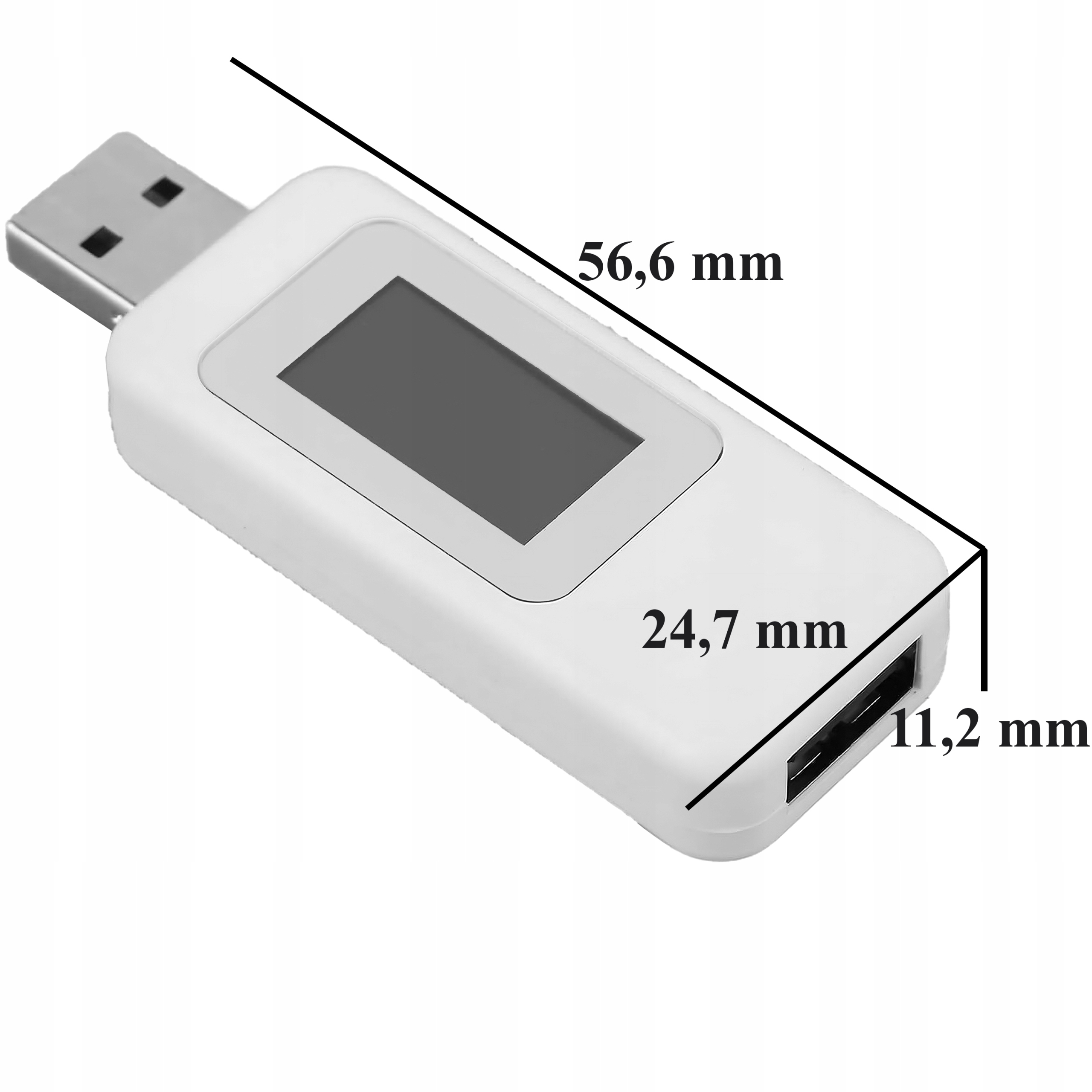 WOLTOMIERZ CYFROWY USB MIERNIK TESTER NAPIĘCIA AMPEROMIERZ WATOMIERZ LCD