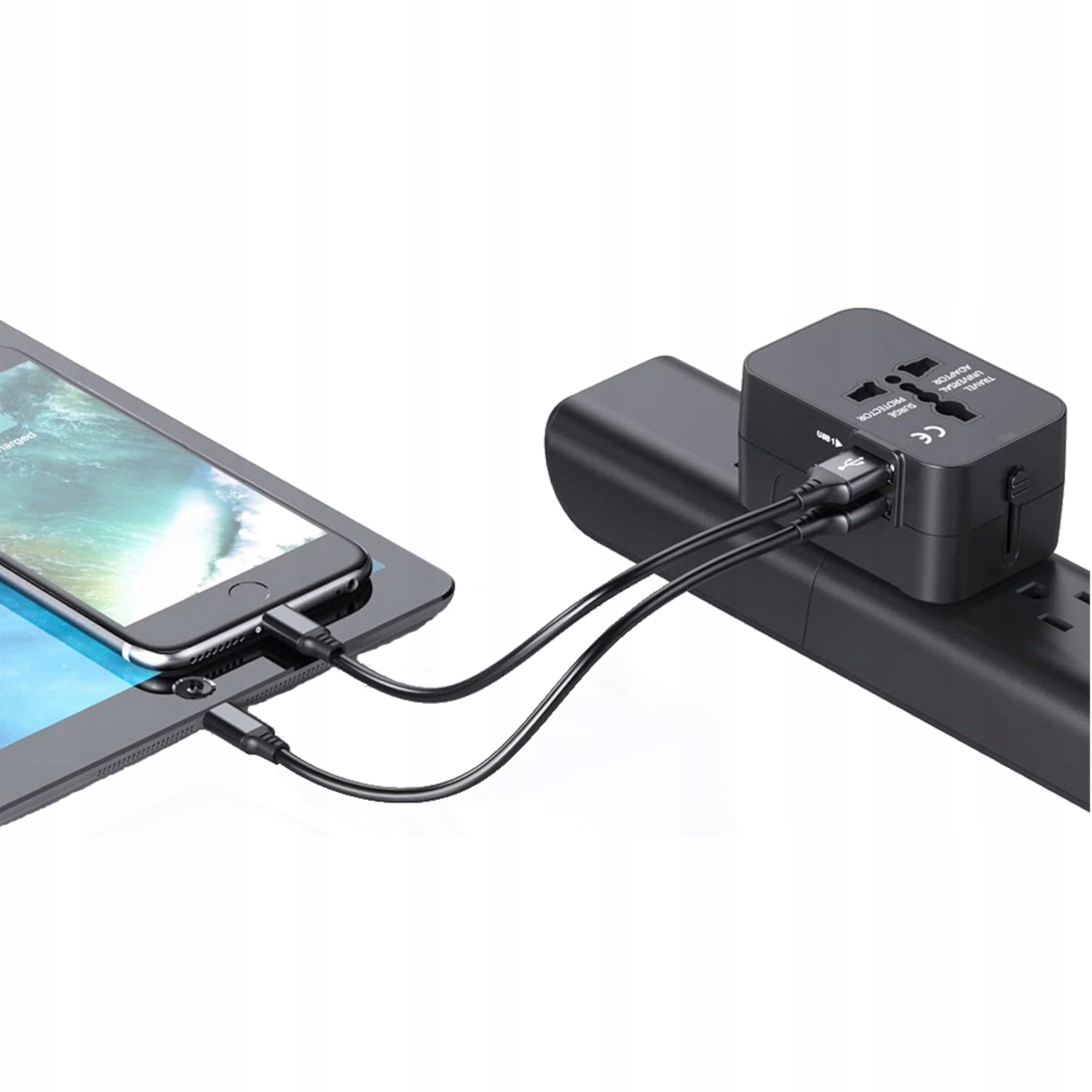 PRZEJŚCIÓWKA ŚWIAT ADAPTER GNIAZDKA USA UK EU USB