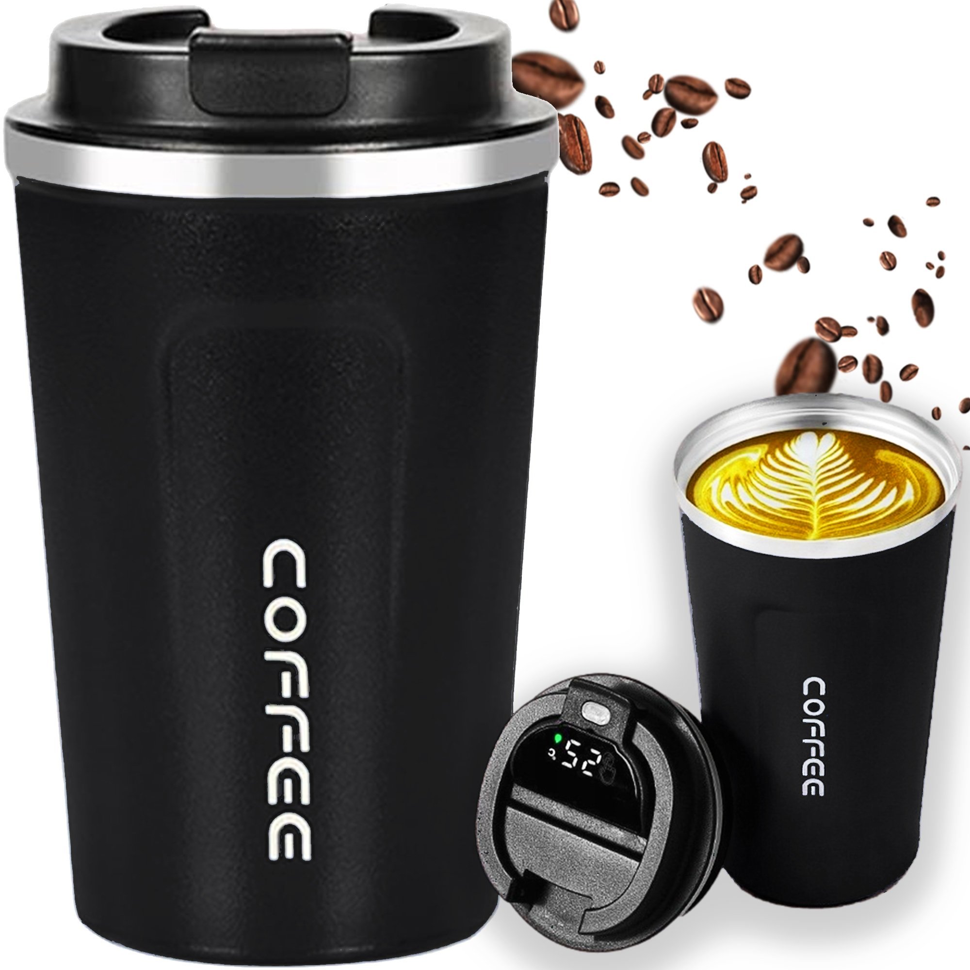 KUBEK TERMICZNY TERMOS 510ML WYŚWIETLACZ EKRAN LCD SMART