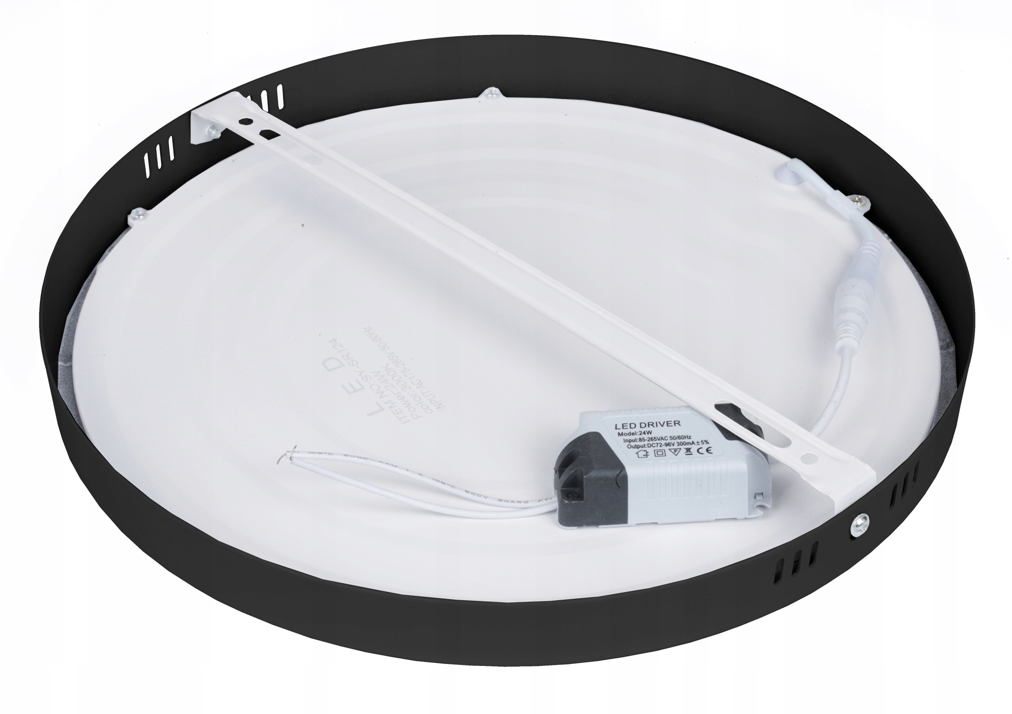 Plafon okrągły Interlook 28 x 2,7 cm czarny