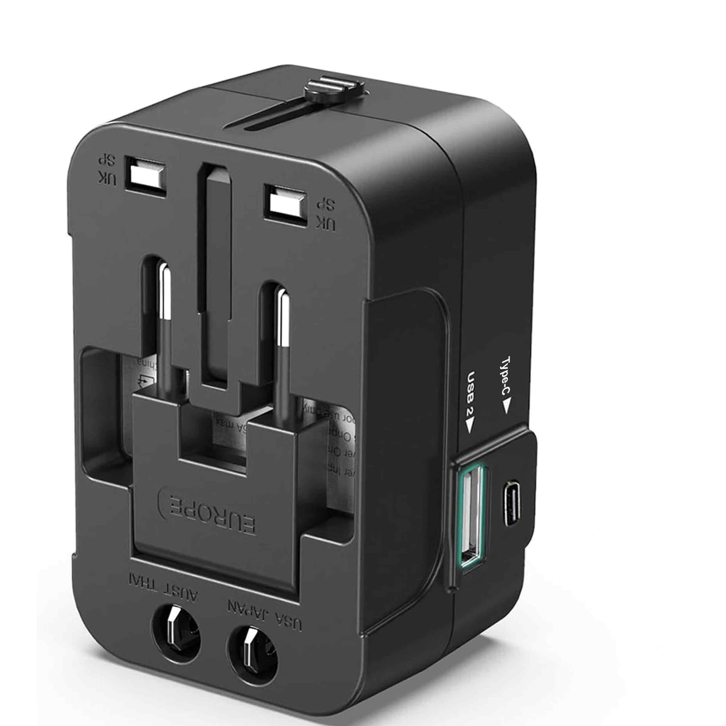 Uniwersalna Przejściówka ADAPTER Gniazda USA UK EU AUST Ładowarka USB ŚWIAT