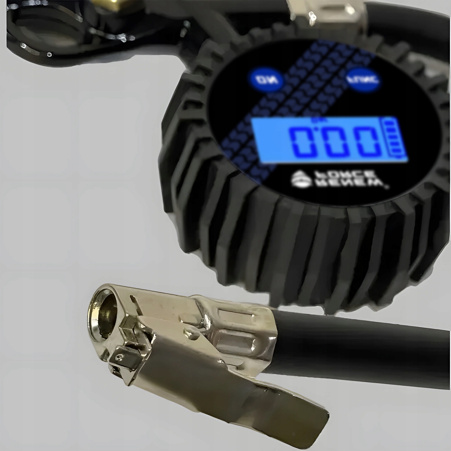 PISTOLET DO POMPOWANIA KÓŁ Z CYFROWYM MANOMETREM 14 BAR psi kPa bar kg/cm^2