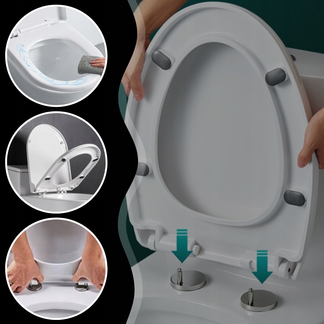 Deska sedesowa MEMFLOW Deska WOLNOOPADAJĄCA DO SEDESU TOALETY