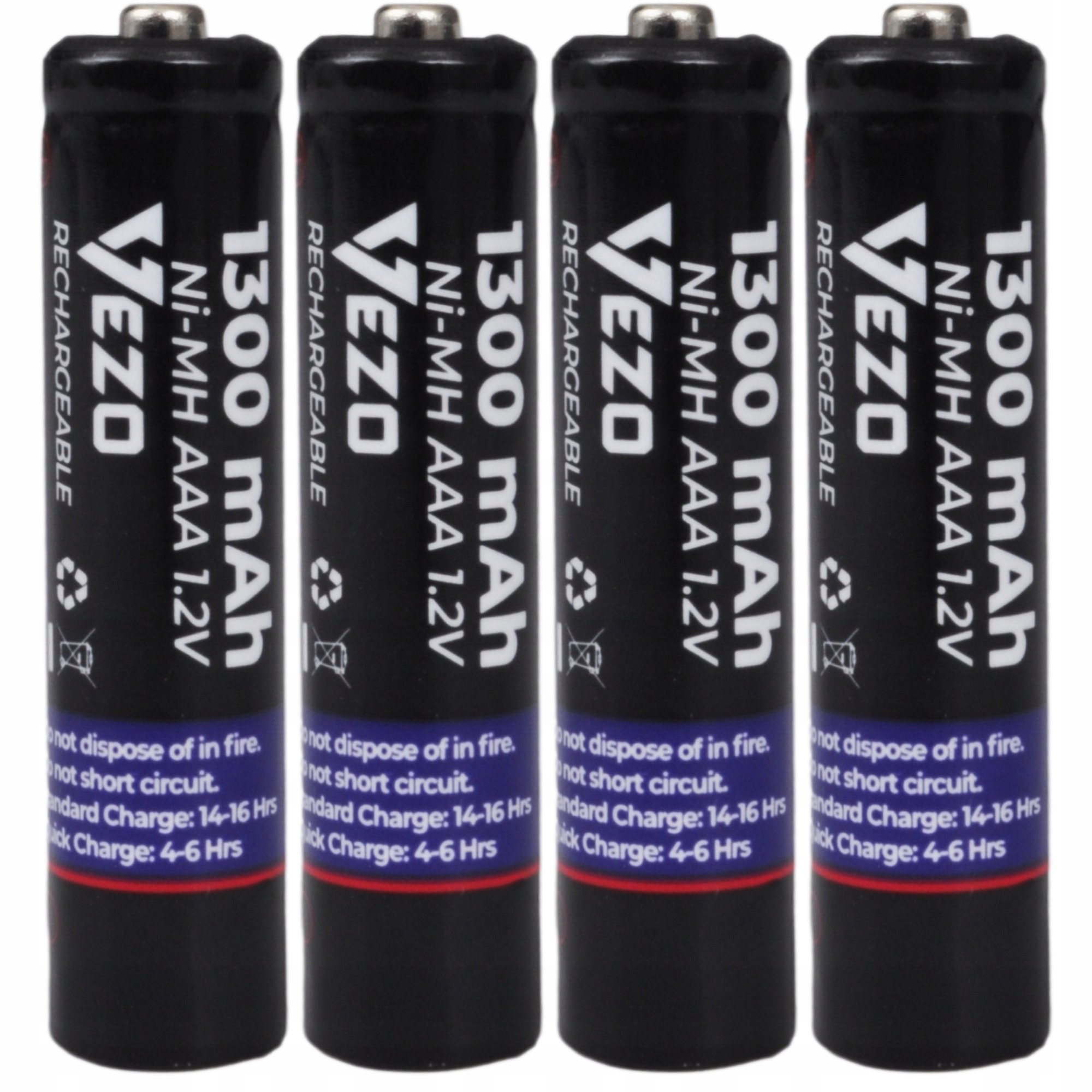 Akumulator niklowo-metalowo-wodorkowy (NiMH) VEZO AAA (R3) 1300 mAh 4 szt.