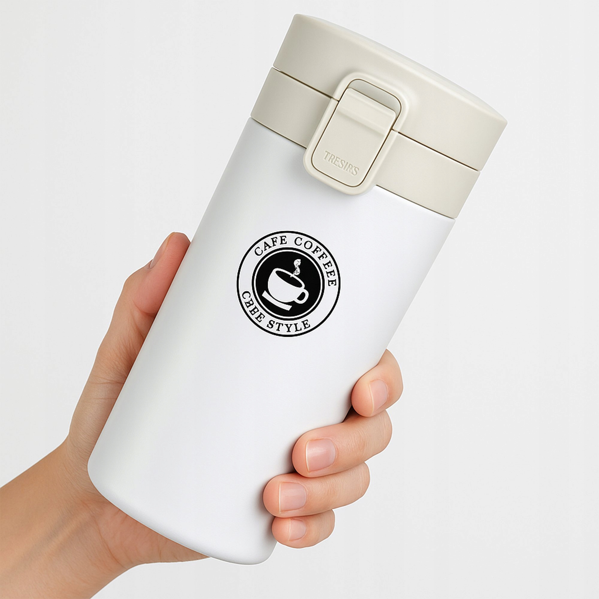 KUBEK TERMICZNY TURYSTYCZNY TERMOS 380ML BIDON NA KAWĘ HERBATĘ CIEPŁO ZIMNO