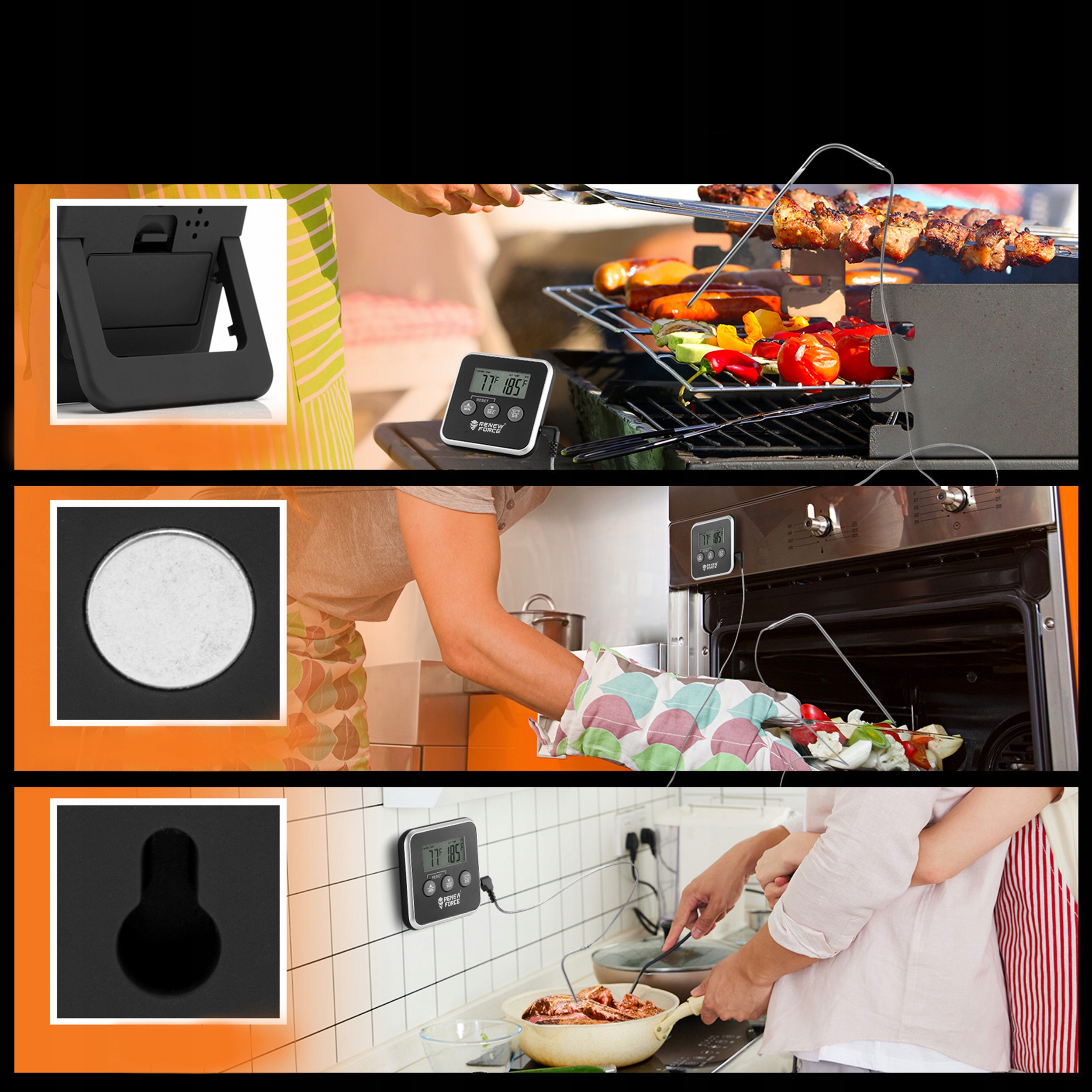 Termometr z sondą kuchenny Renew Force