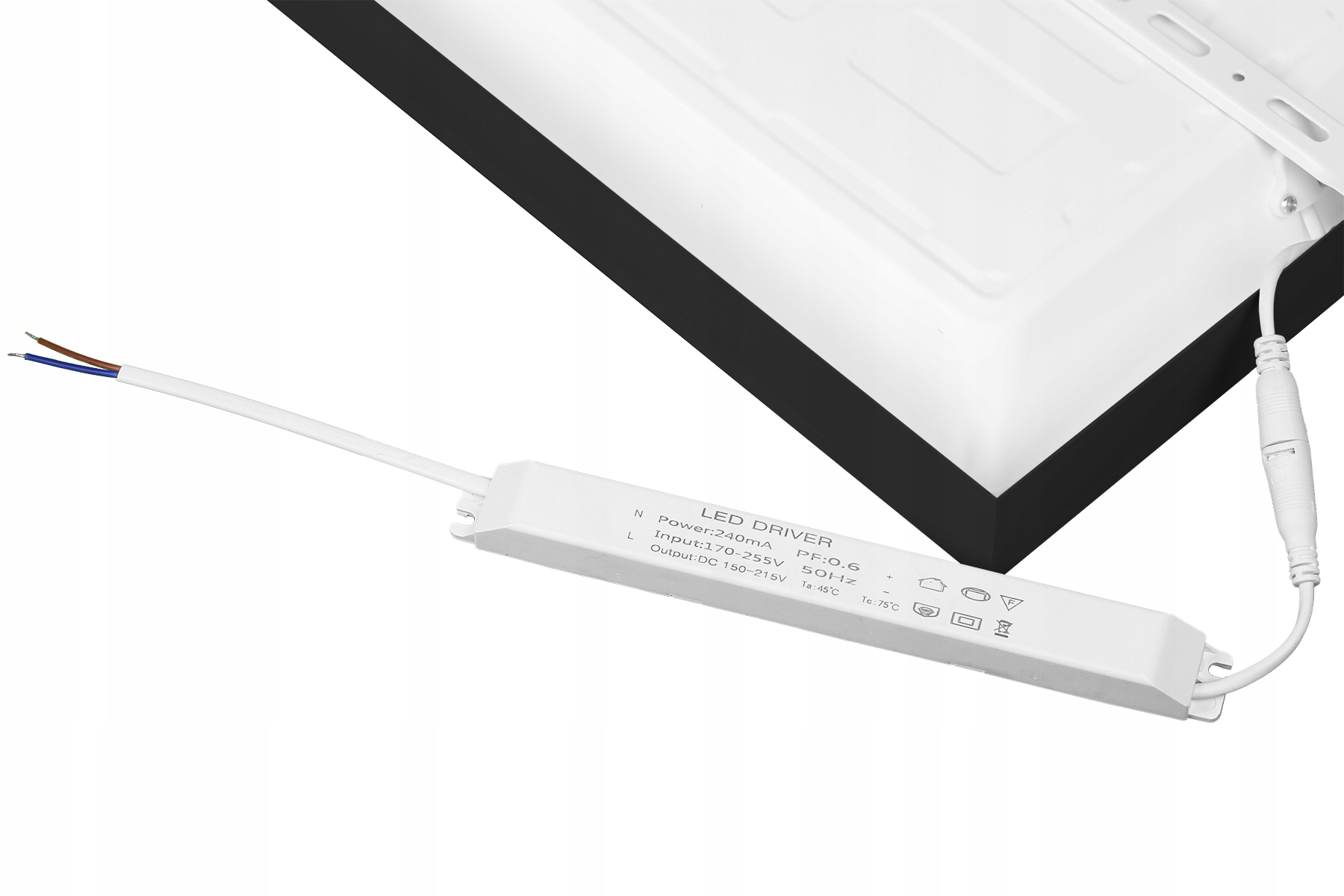 Plafon Interlook 60 x 60 cm czarny