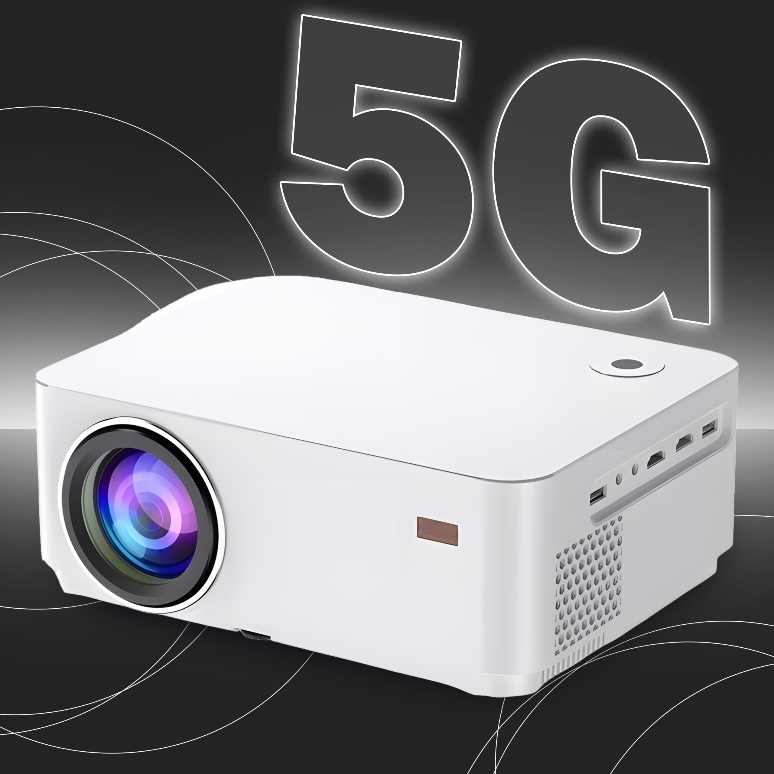 RZUTNIK SMART TV PROJEKTOR WIFI FULL HD 4K 9000lm LED LCD BLUETOOTH ANDROID