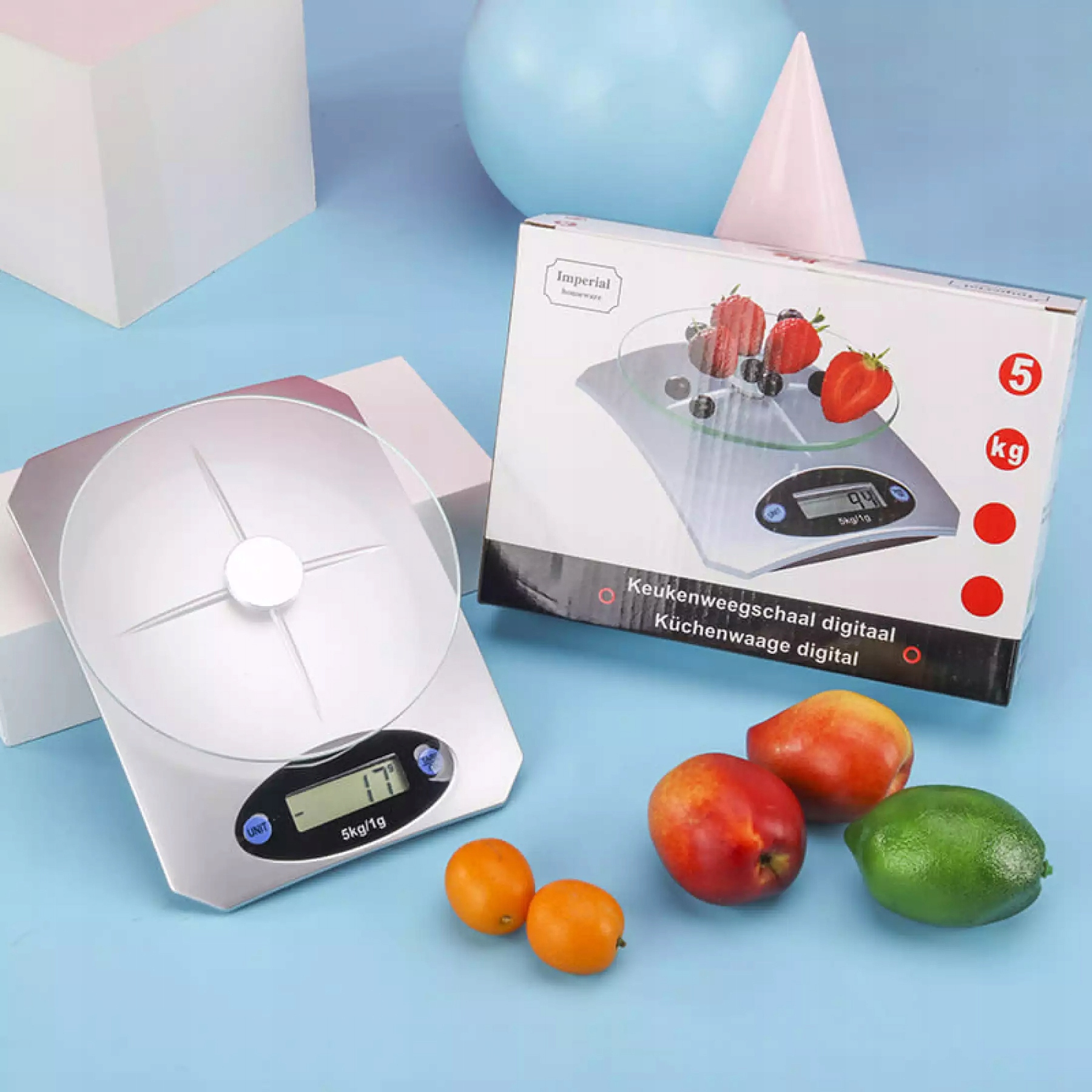 Waga kuchenna RETOO E283 srebrny/szary 5 kg